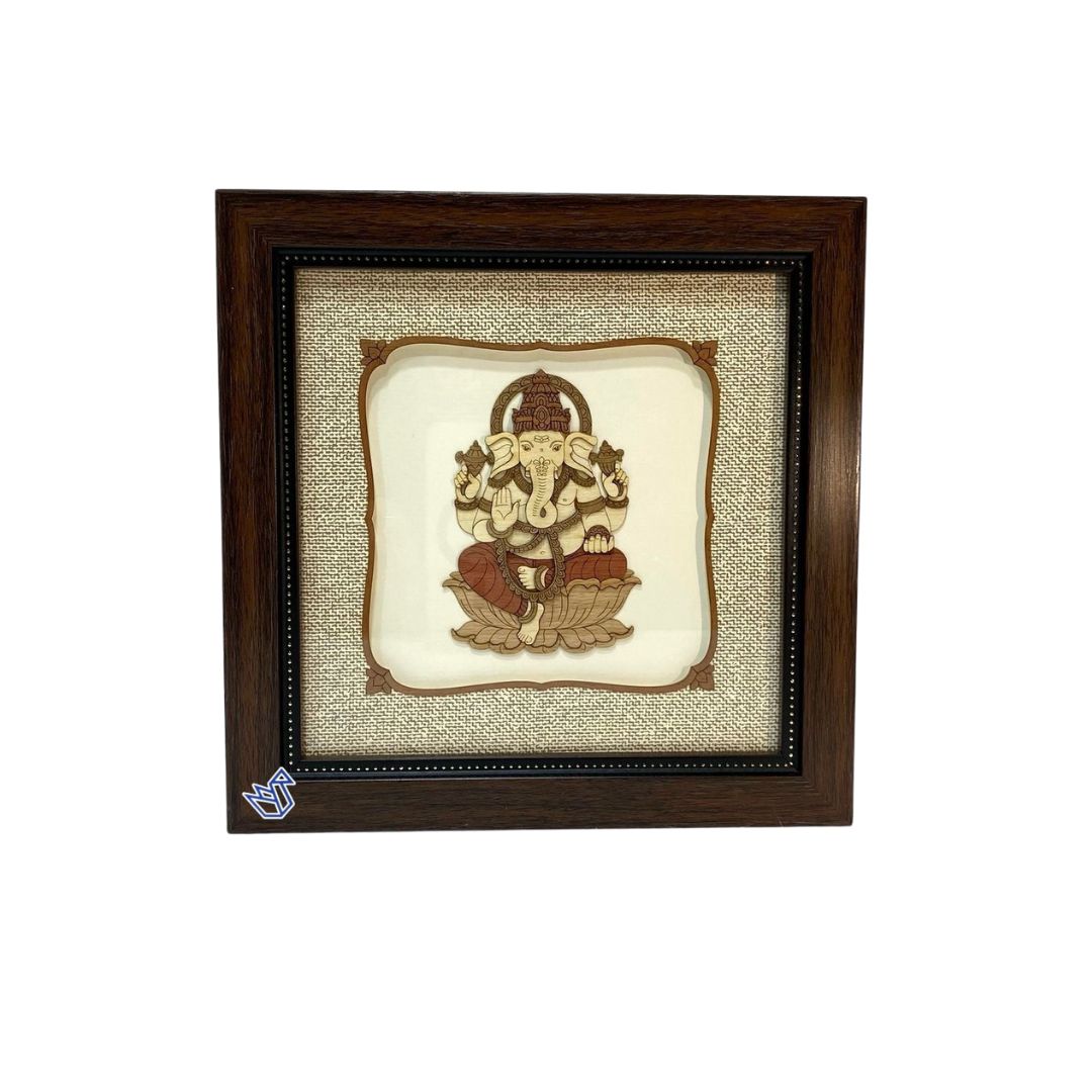 Lakshmi Ganesh Saraswati Deity Premium Wooden Art Frames At Tamrapatra