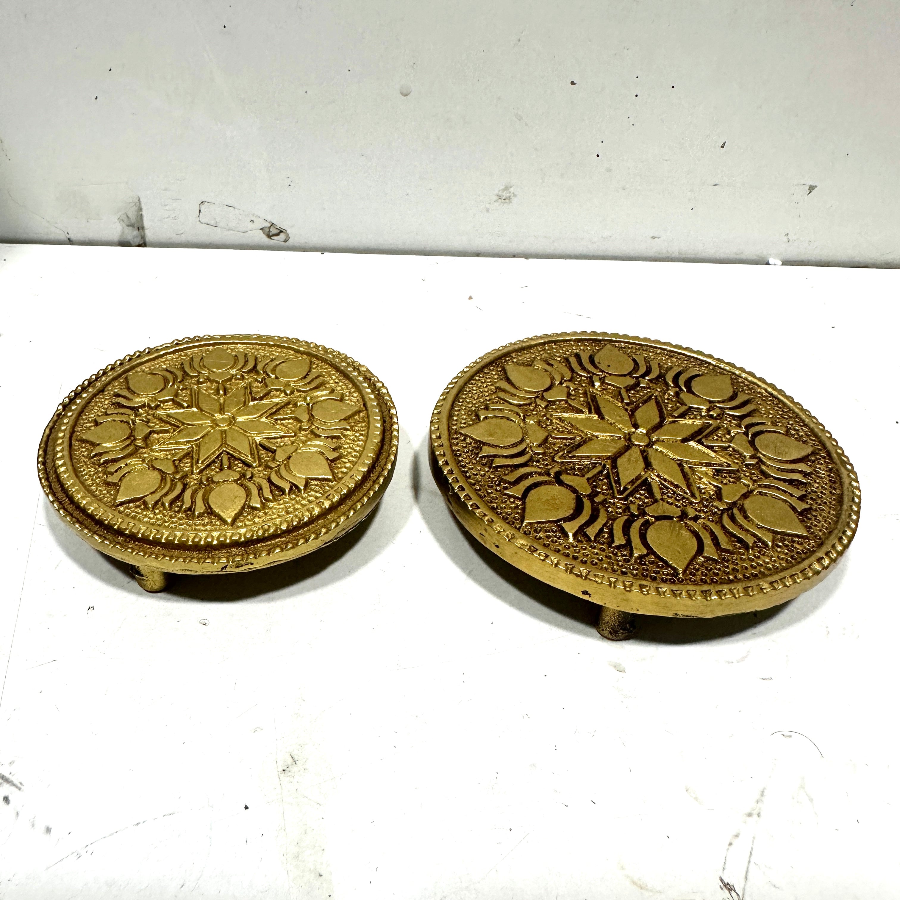 Brass Bajoth Chowki To Keep Idols Decoration Handcrafted Designer By Tamrapatra