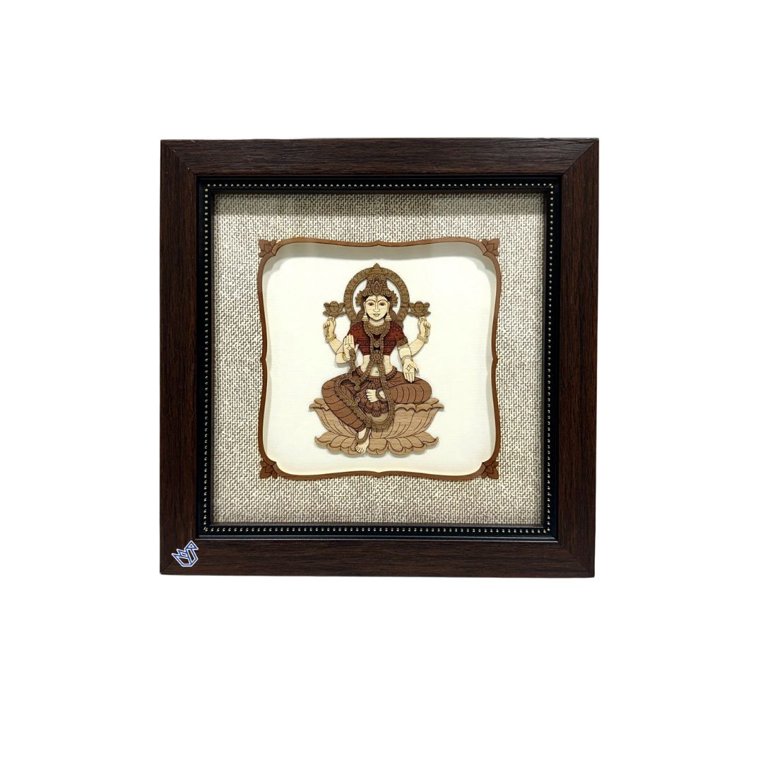 Lakshmi Ganesh Saraswati Deity Premium Wooden Art Frames At Tamrapatra