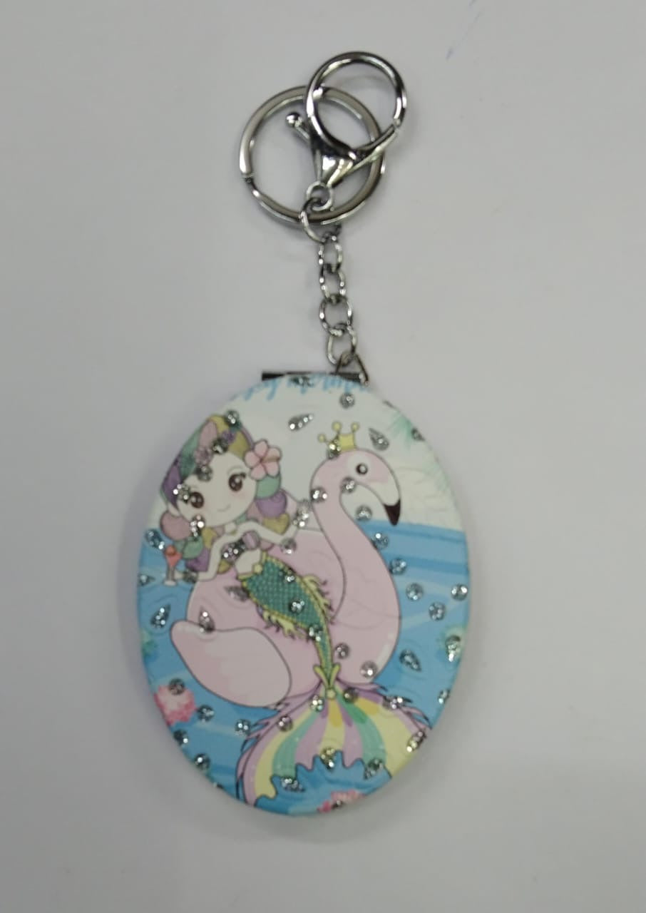 Fancy Mirror Keychains With Creative Designs Gifts Pocket Edition By Tamrapatra