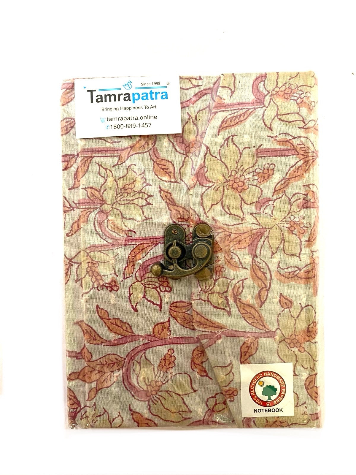 Handmade Recycled Paper Diary Colorful With Locks Size M By Tamrapatra