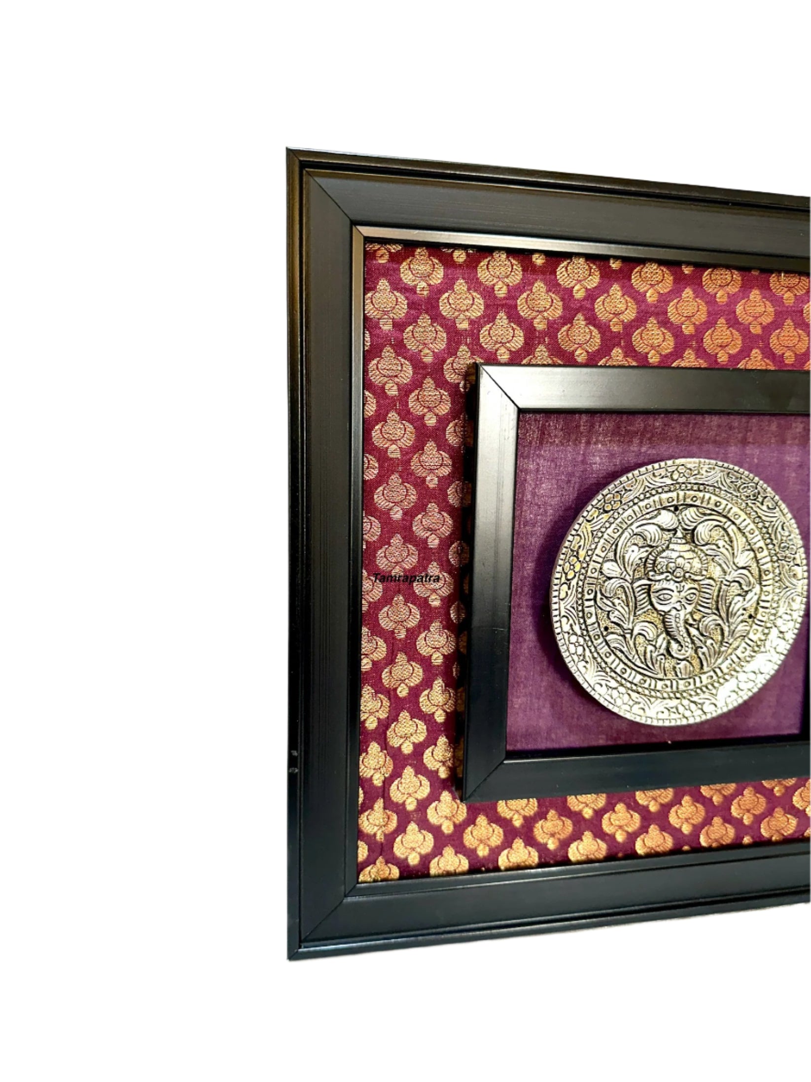 Metal Carving Plates On Beautiful Vibrant Handcrafted Frames Wall Art By Tamrapatra