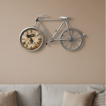 Cycle Wall Clock Metal Finish Handcrafted New Design Handcrafted By Tamrapatra - Tamrapatra
