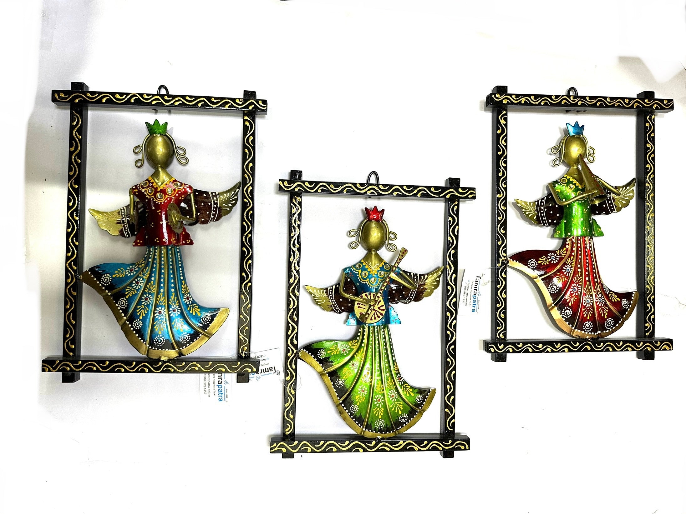 Crown Lady Musicians Frame In Options Home Metal Wall Art Designs Tamrapatra