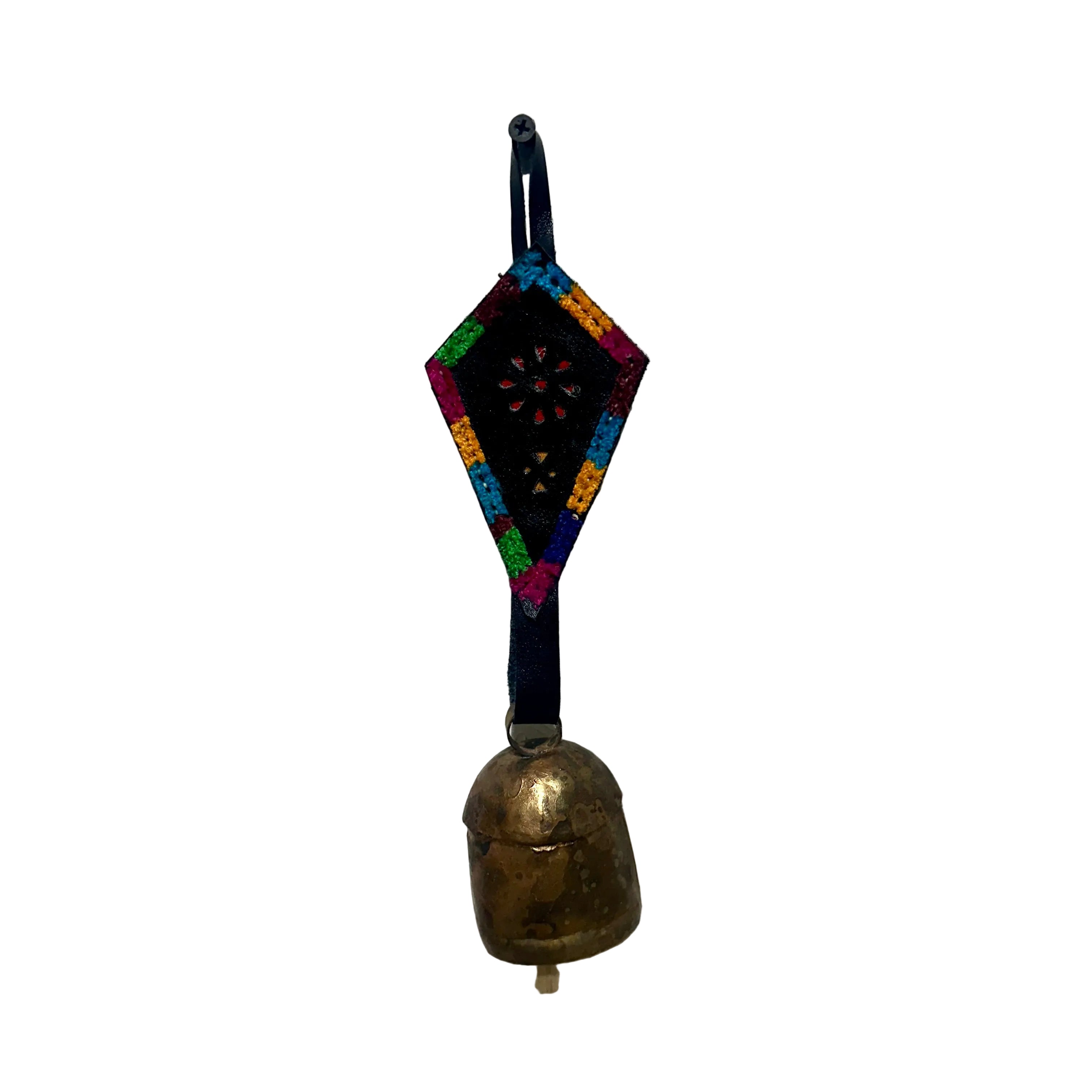 Soothing Sound Bell S Hanging Décor Home Office With Leather Belt Tamrapatra