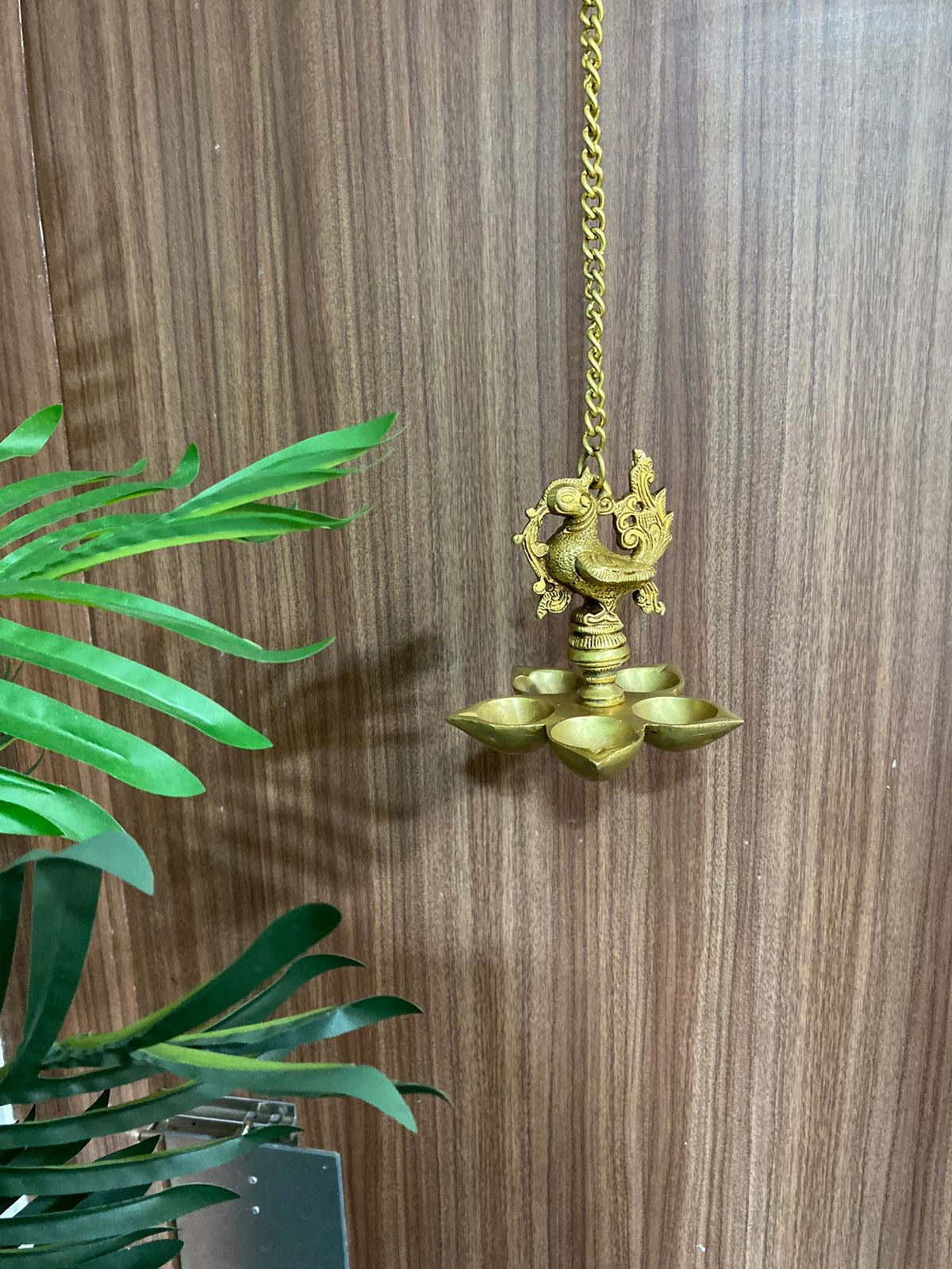 Brass Hangings Peacock Style With Heavy Bells Exclusive Creations Tamrapatra