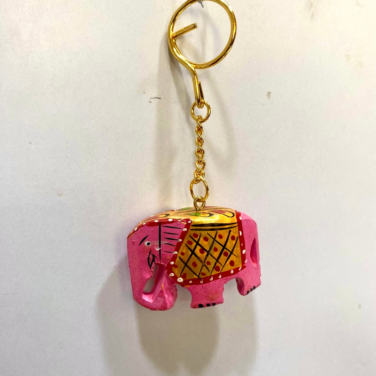 Elephant Hand Painted Keychain Various Beautiful Shades Indian Souvenir Tamrapatra - Tamrapatra