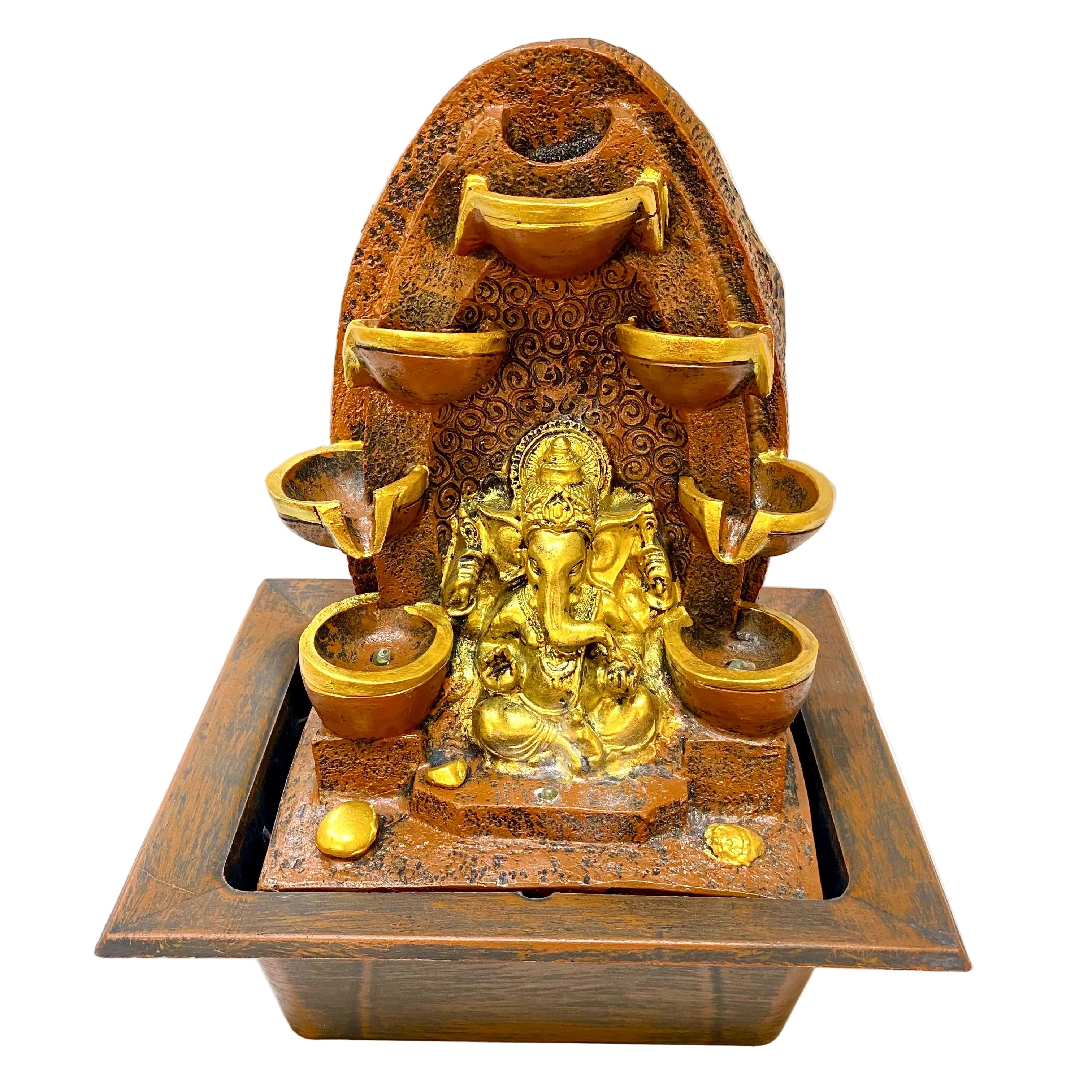 Buddha Ganesha Figurine Water Fountain Auspicious Gifts Home By Tamrapatra - Tamrapatra
