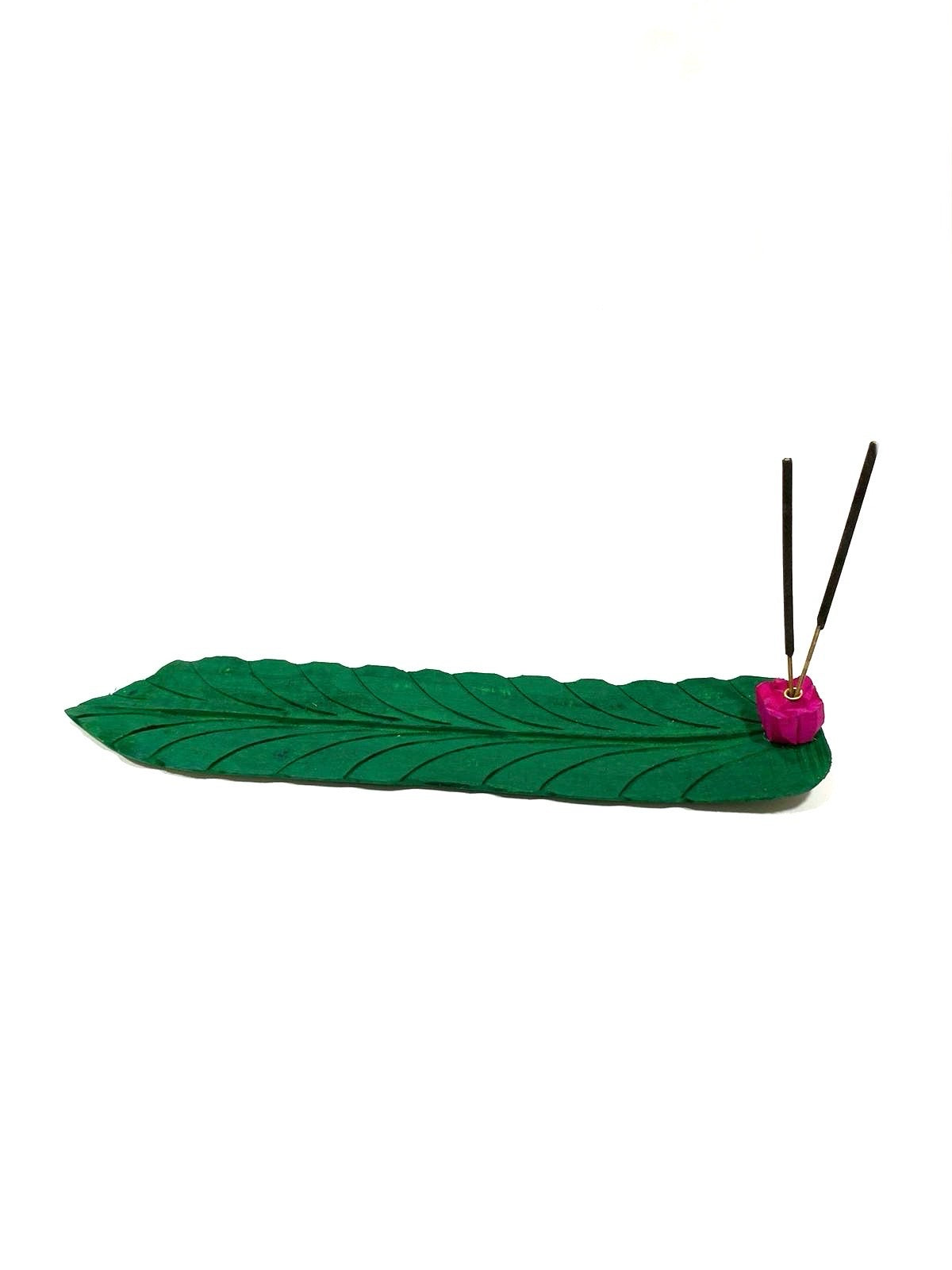 Incense Stick Holder In Banana Leaf Style Unique Handmade India By Tamrapatra