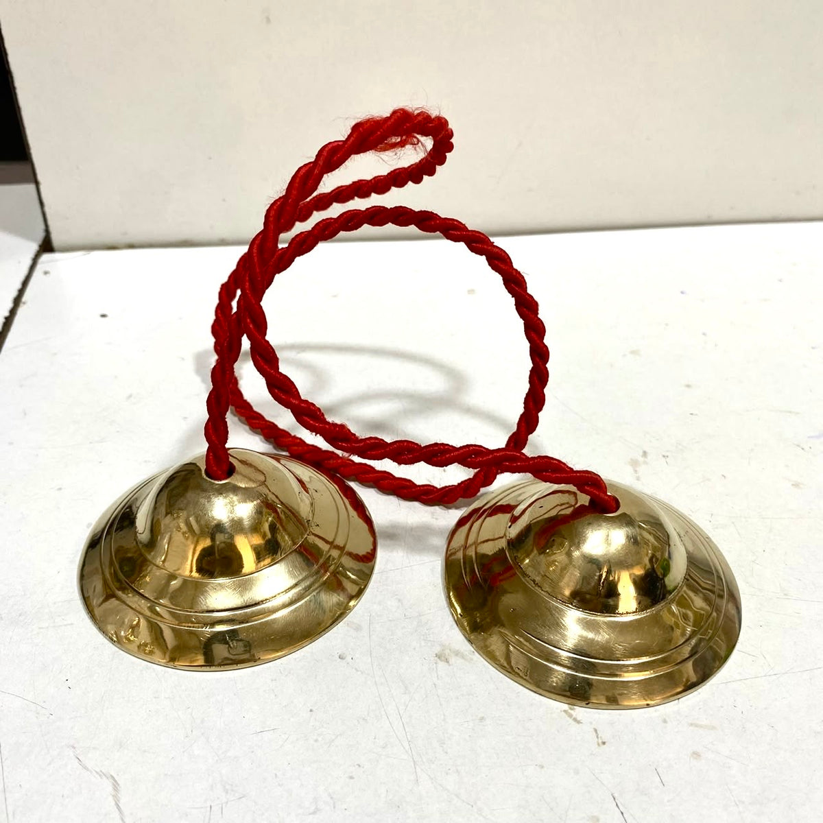Premium Brass Hand Cymbals Manjira Pair Indian Musical Instruments Tamrapatra - Tamrapatra