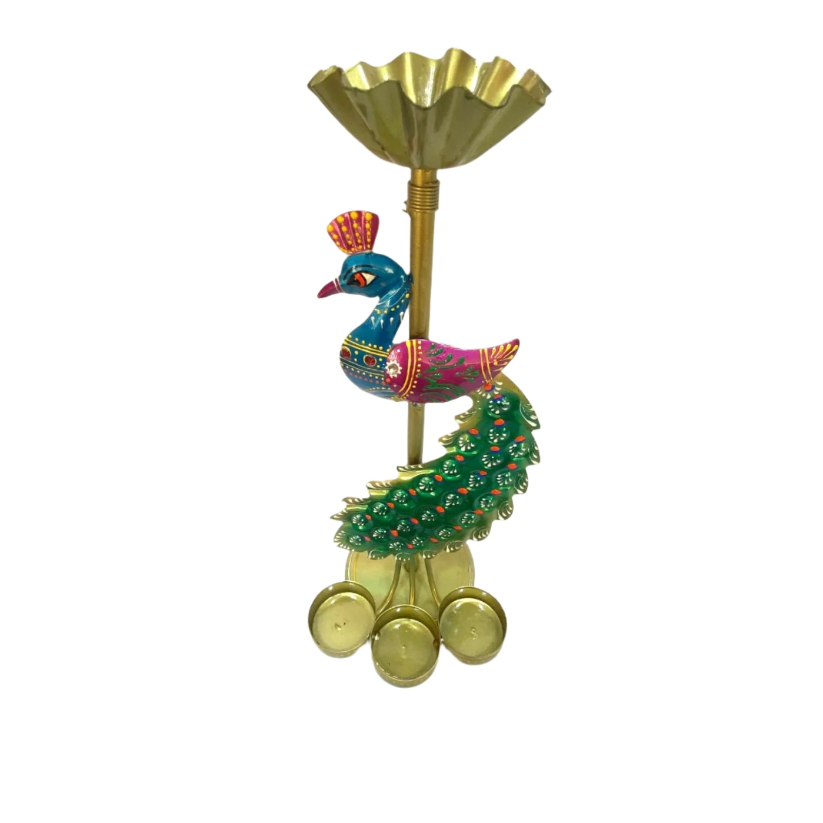 3 Metal Tea Light Holder Beautiful Hand Painted Attractive Designs From Tamrapatra