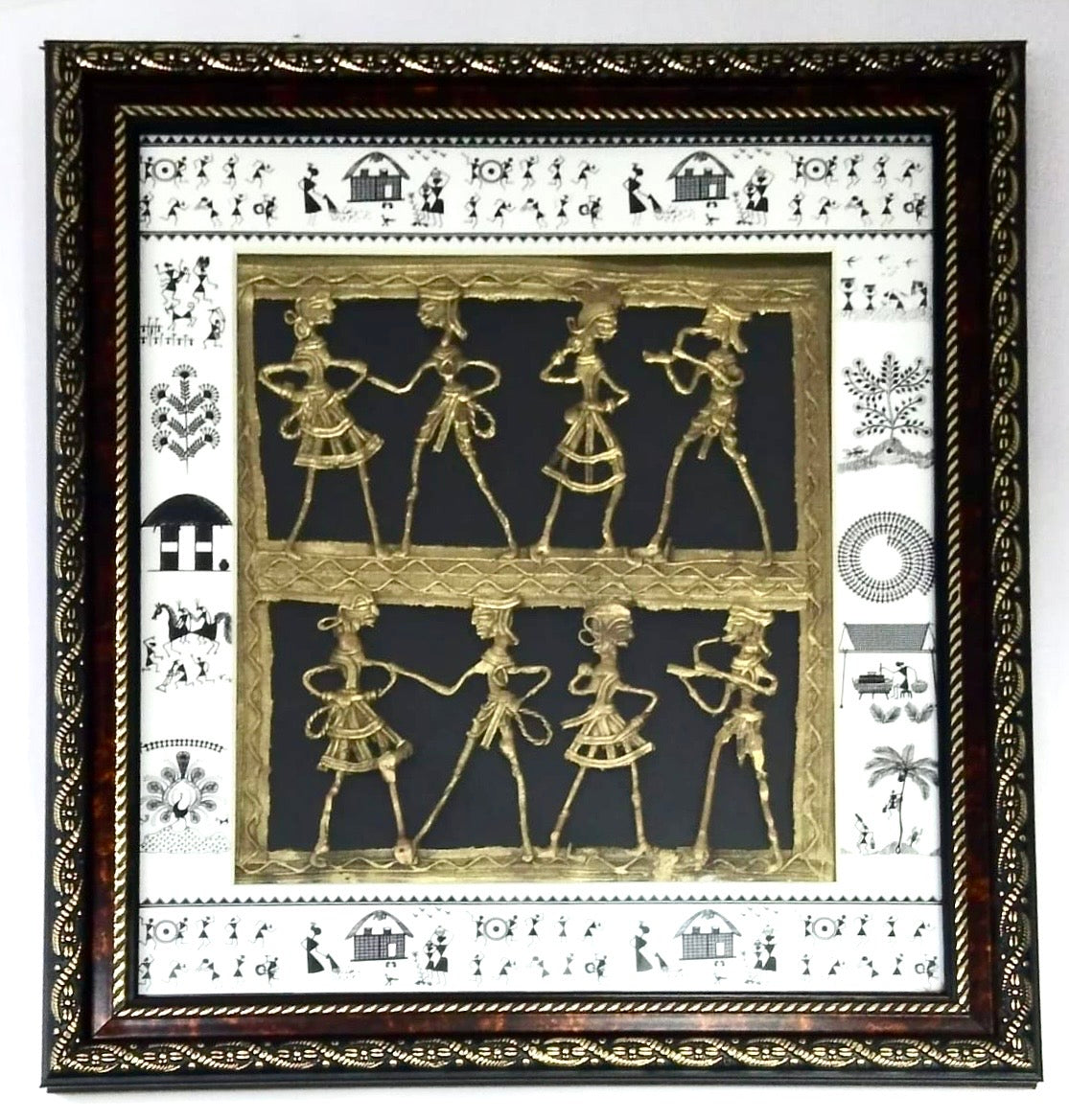 Tribal Dhokra Figures With Warli Art Frame Collection Defines Your Space Tamrapatra