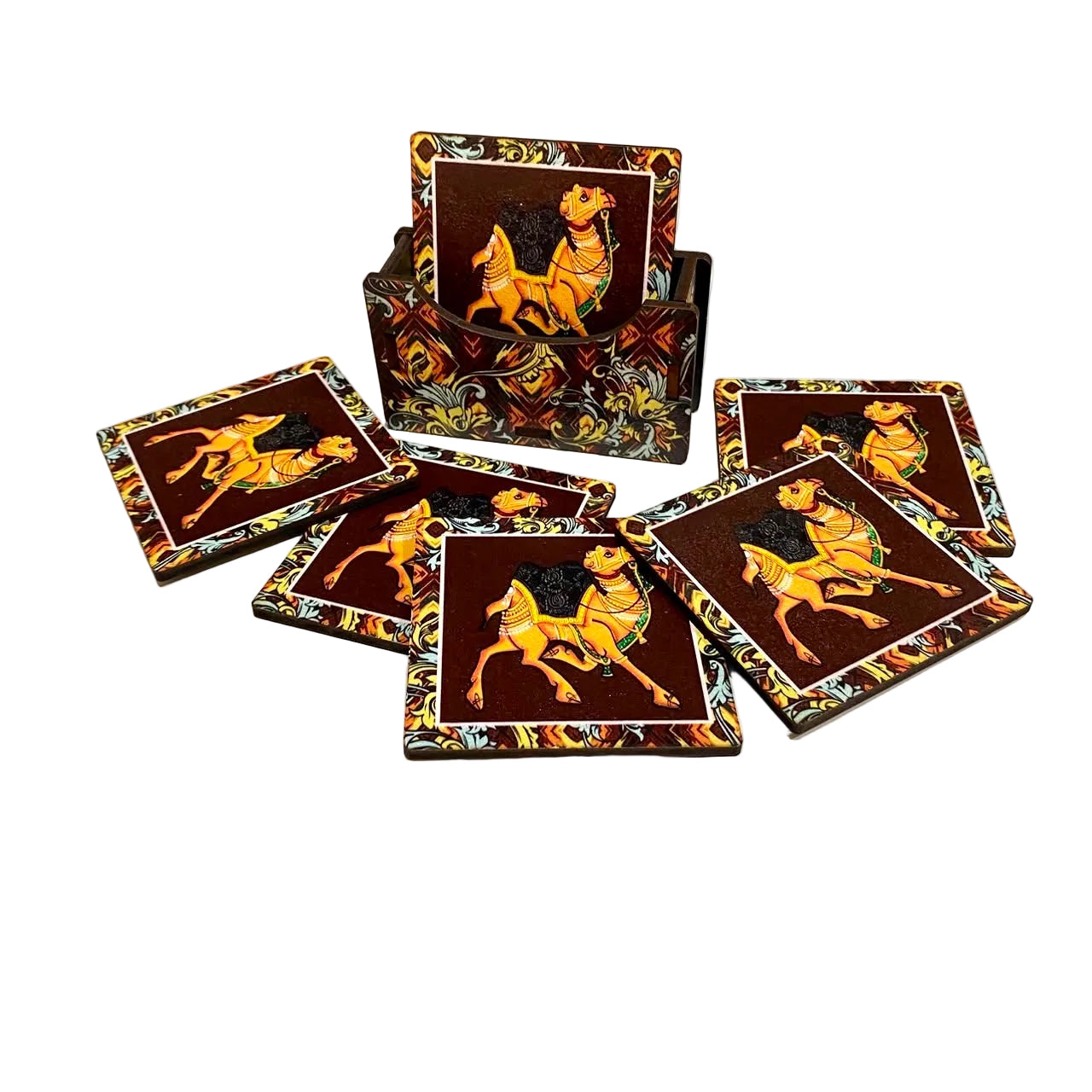 Tea Coasters In Various Indian Theme Kitchen Accessories Exclusively At Tamrapatra