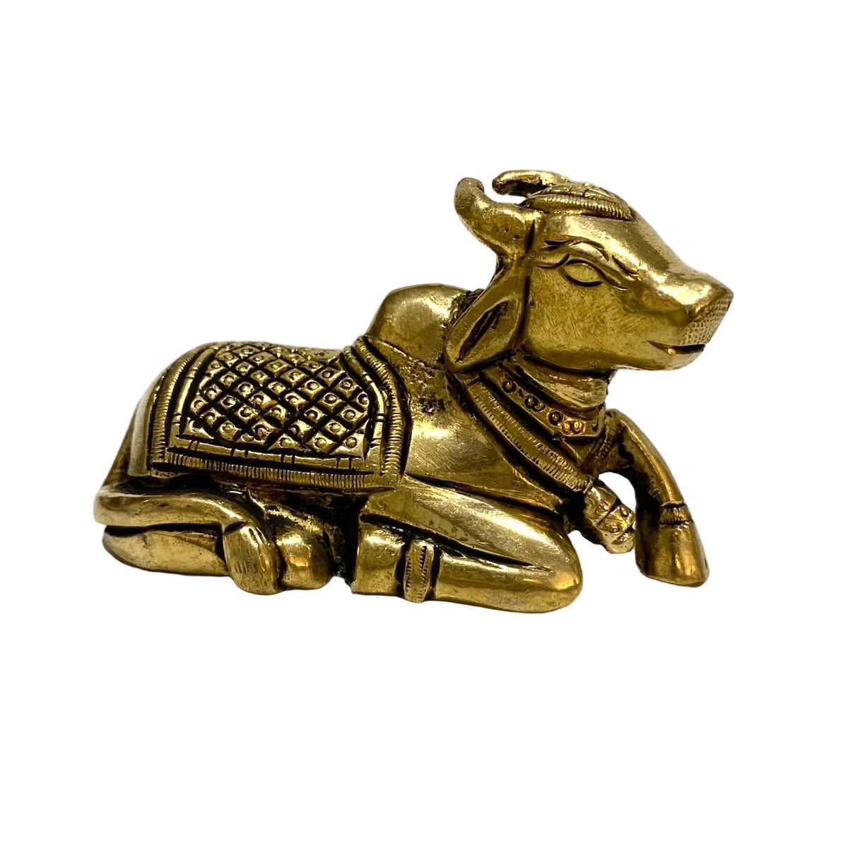 Nandi Brass Vastu Creatively Hand Carved For Stability Office Décor Tamrapatra - Tamrapatra