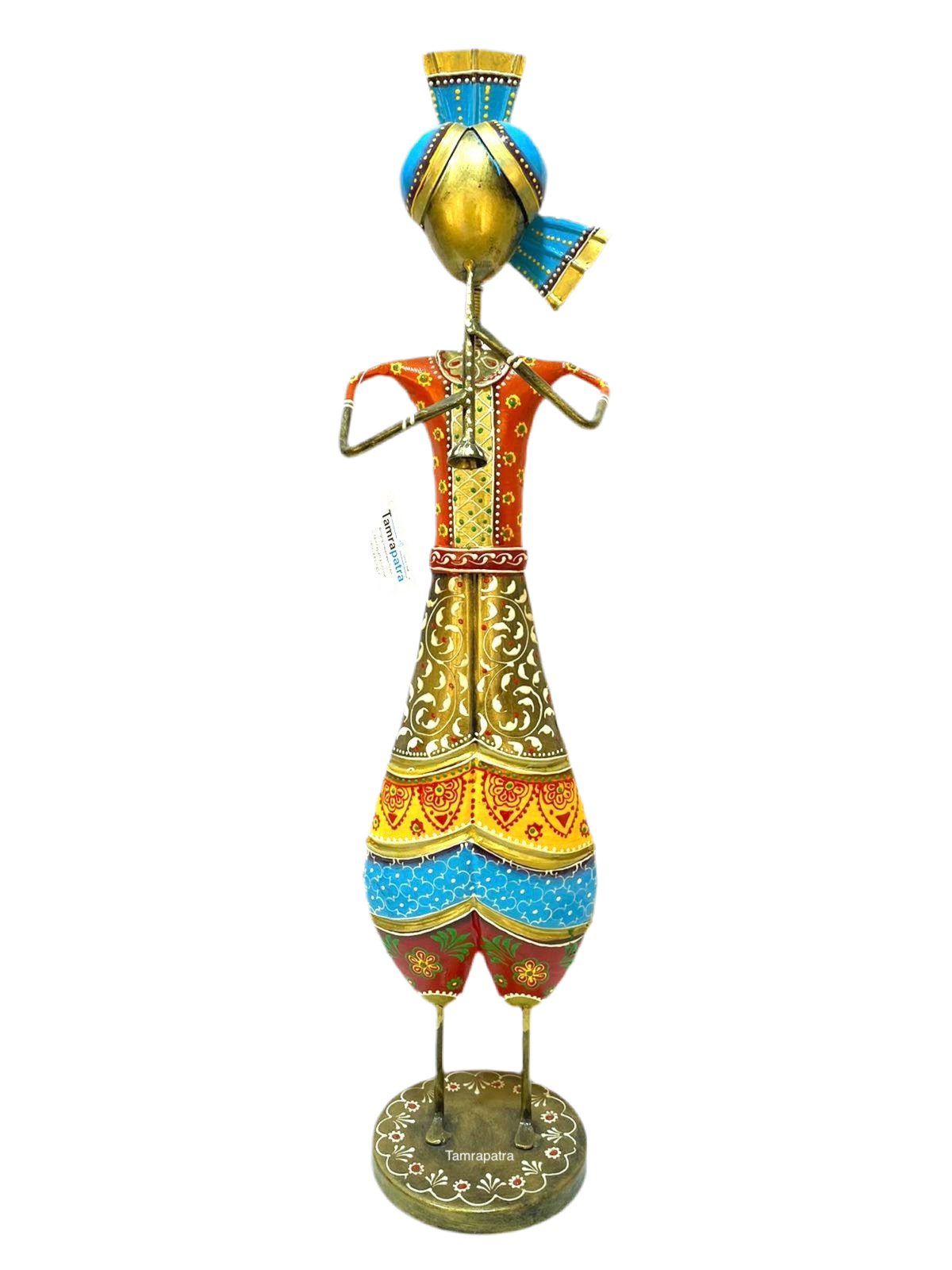 Outlandish Handcrafted Long Standing Musicians In Metal Collectibles Tamrapatra