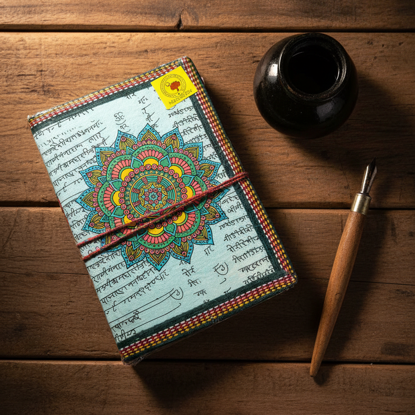 Souvenir Handmade Paper Recycled Stationery Diary Large From Tamrapatra