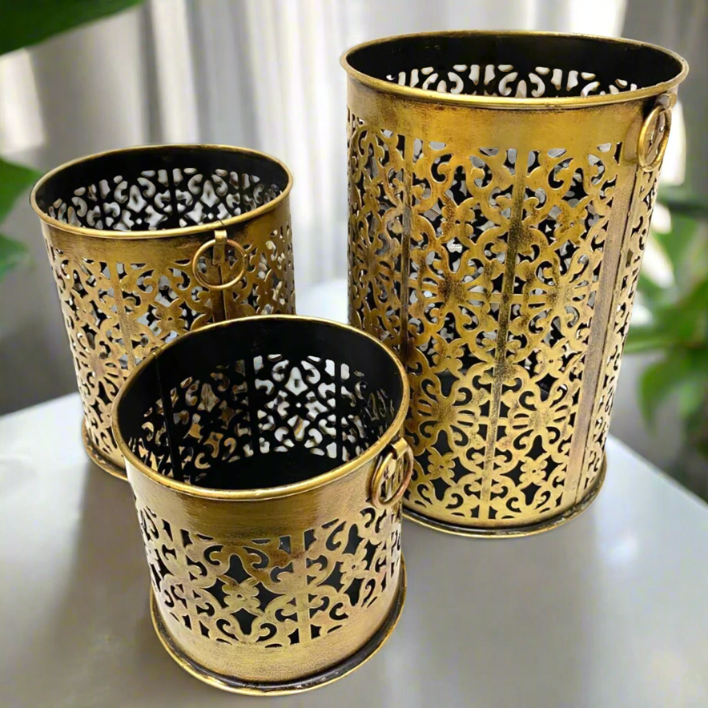 Metal Cutwork Multipurpose Candle Magazine Planter Lightings From Tamrapatra