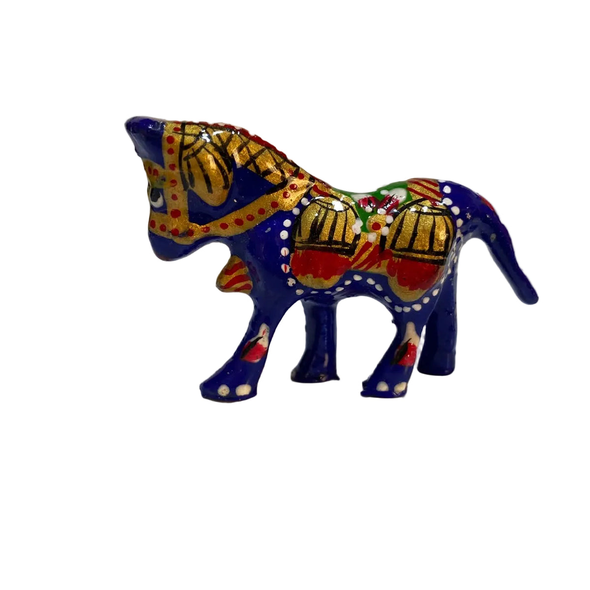 Metal Minakari Hand Painted Majestic Horse Exclusive Indian Gifts By Tamrapatra