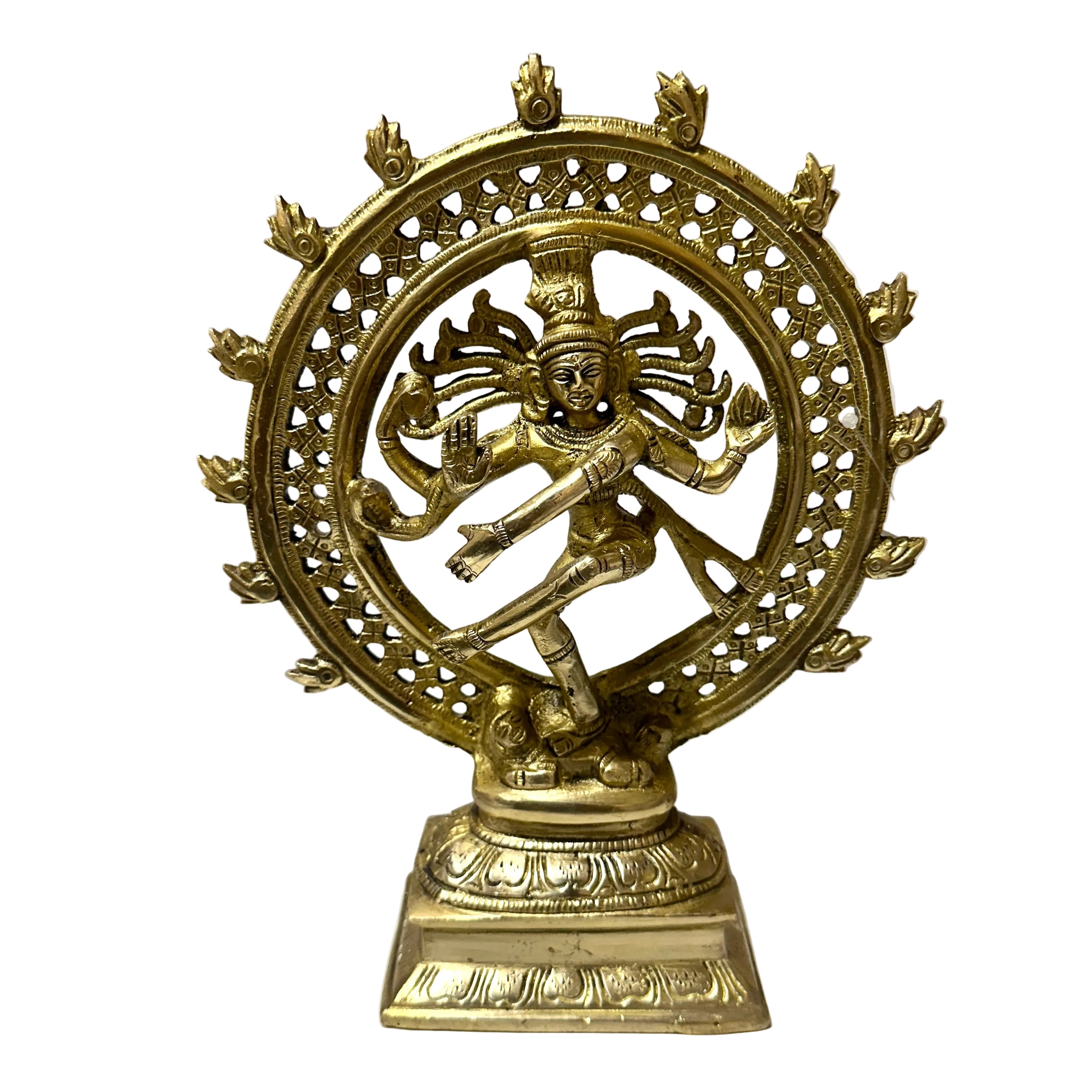 Natraj Brass Statue Creations Shiva As "Divine Dancer" Handcrafted From Tamrapatra - Tamrapatra