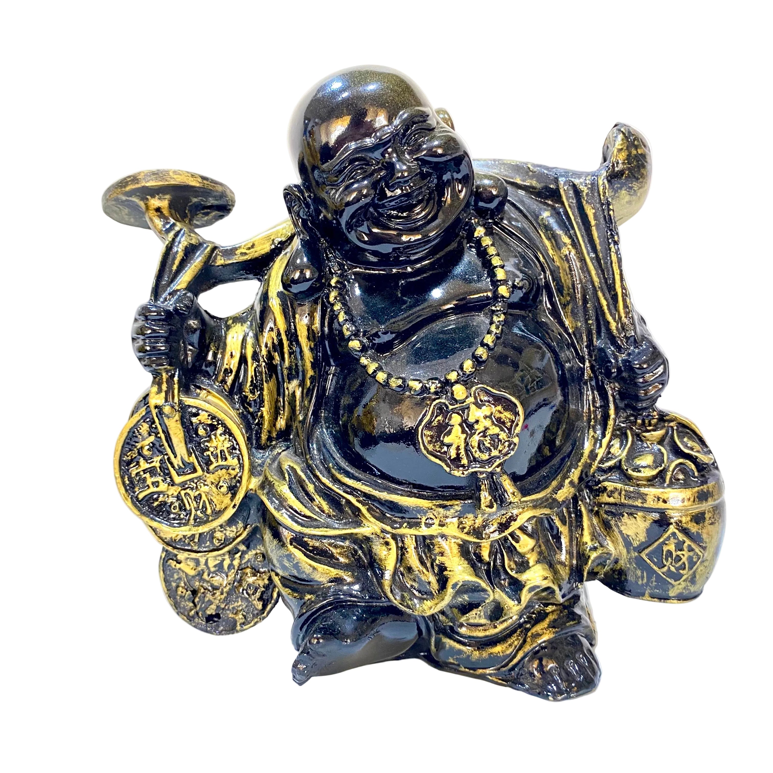 Laughing Buddha In Attractive Shades Beautiful Lucky Auspicious Tamrapatra - Tamrapatra