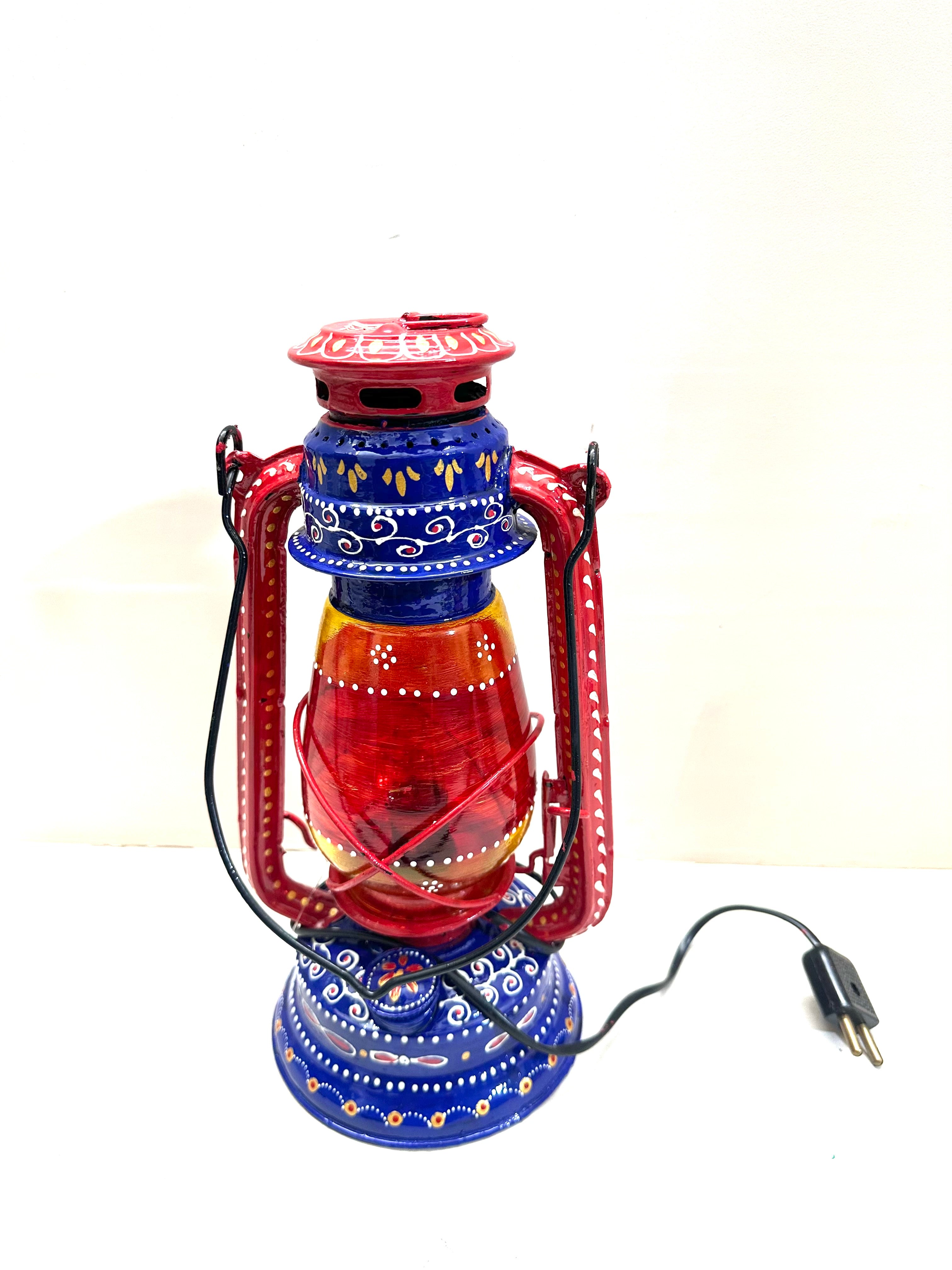 Lantern Big Glass Artistic Table & Hanging Lamp Vintage Collection By Tamrapatra