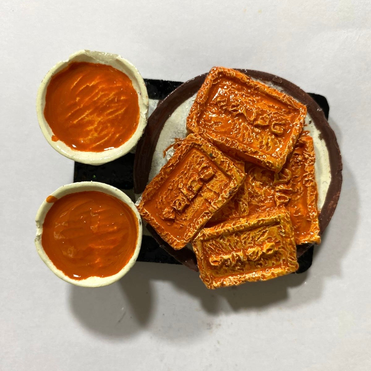 Fine Indian Food Items On Magnets Souvenir Realistic Collectible From Tamrapatra - Tamrapatra