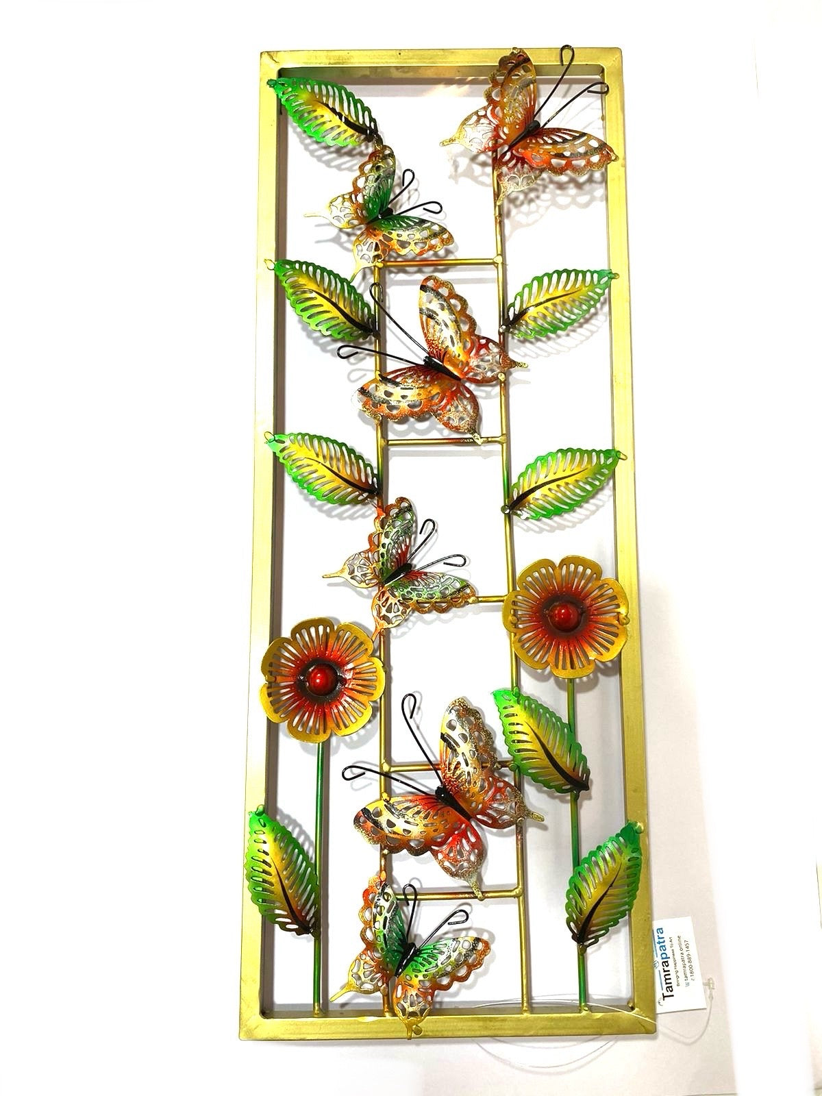 Flower Metal Hanging Frame Beautiful Shades Nature Inspired Art Tamrapatra