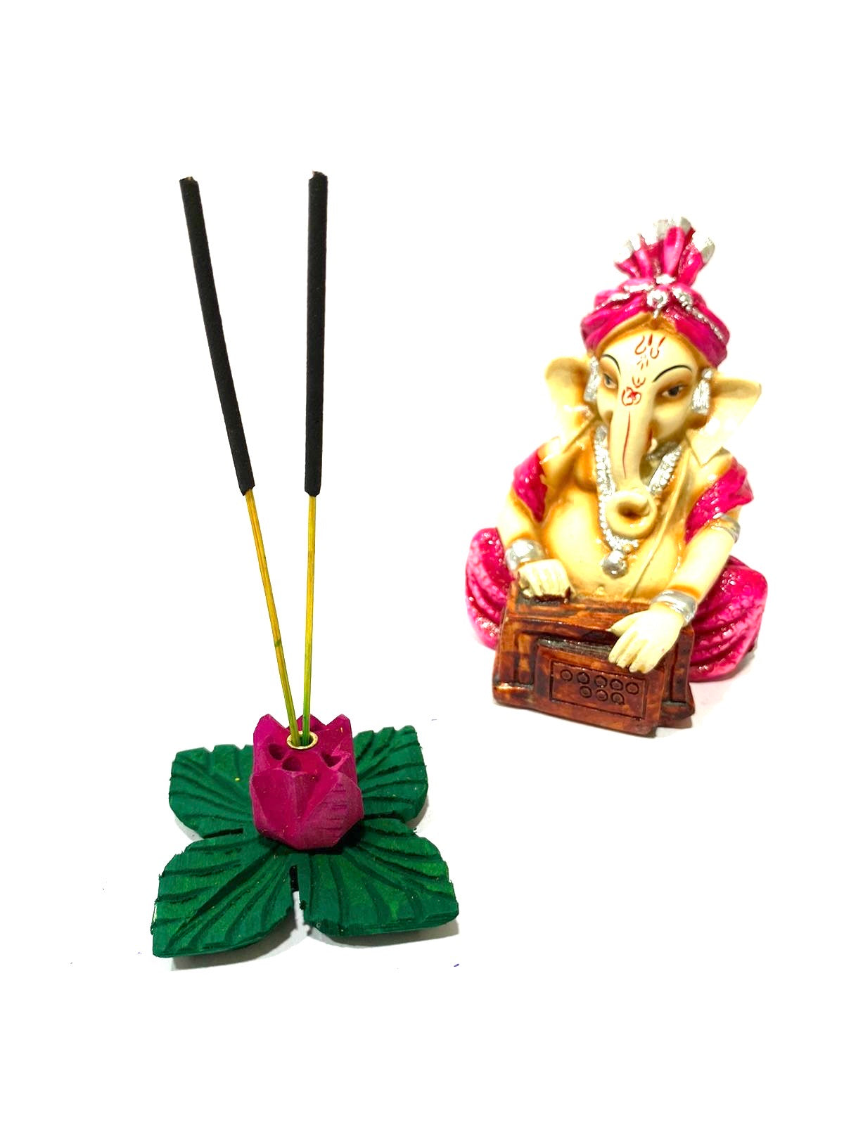 Incense Wooden Stick Holder In Floral Design Attractive Colors Gifting Tamrapatra