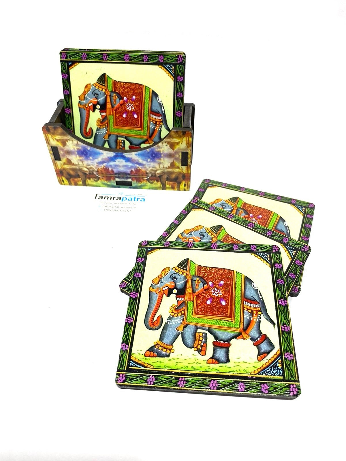 Tea Coasters In Various Indian Theme Kitchen Accessories Exclusively At Tamrapatra