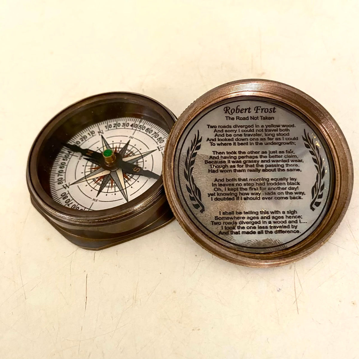 Brass Compass Vintage Nautical Collection Directions Vastu From Tamrapatra - Tamrapatra