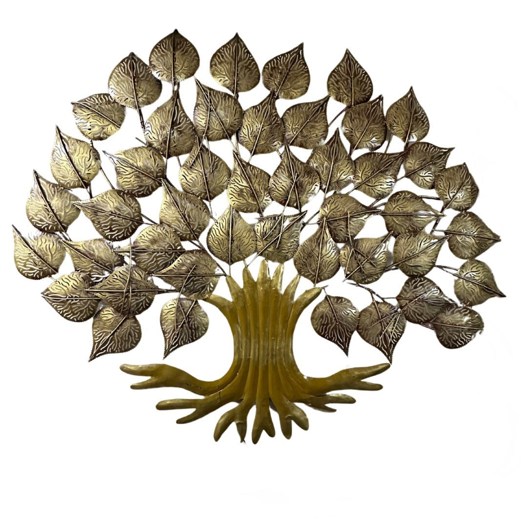 Leaf Metal Wall Décor Handcrafted Vibrant Shades With LED From Tamrapatra