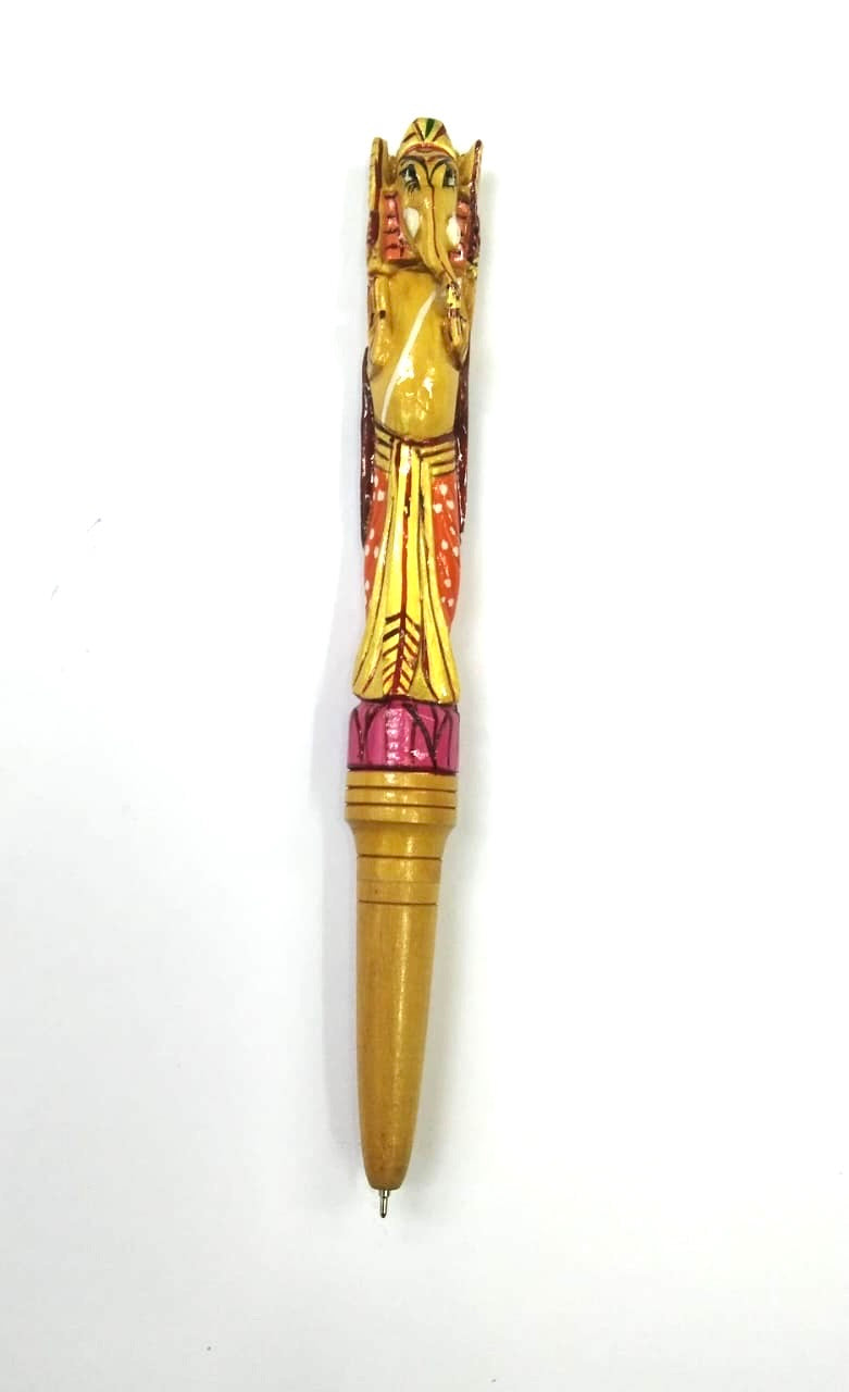 Royal Wooden Pen With Hand Painting Various Design Indian Artisans By Tamrapatra