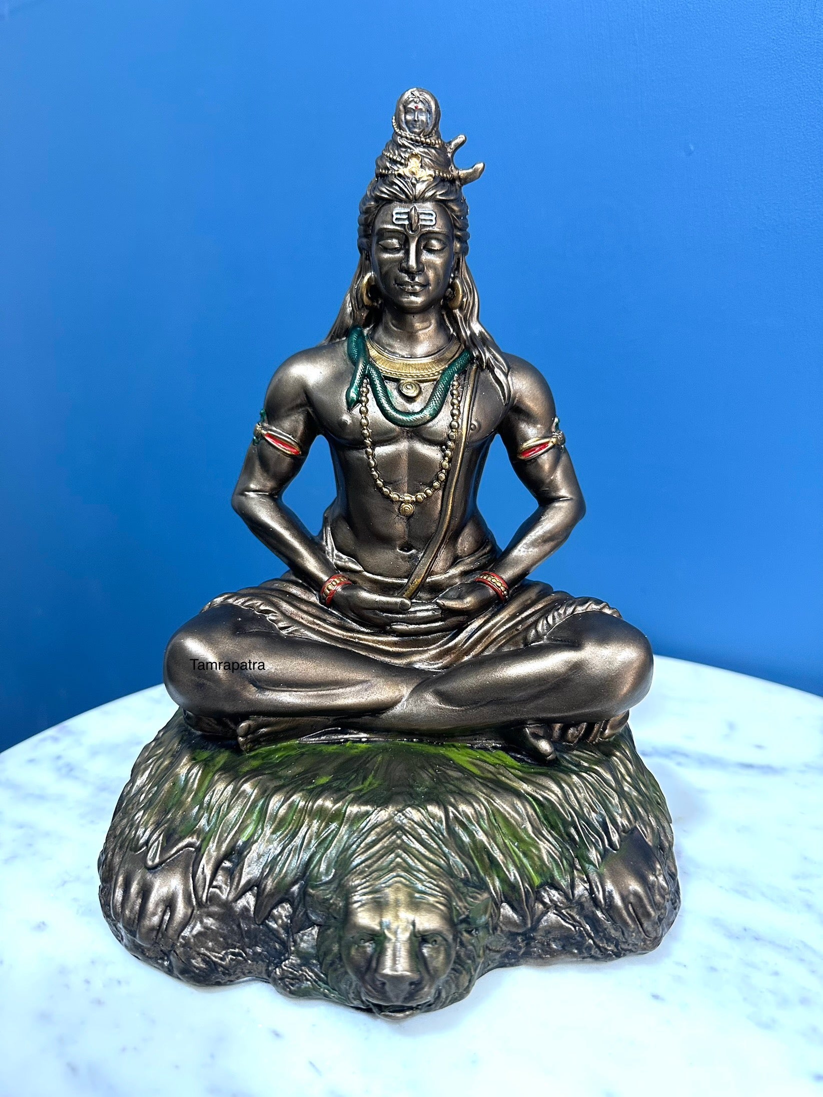 Authentic Cold Cast Bronze Shiva Padma Sana Premium Quality Idols Tamrapatra