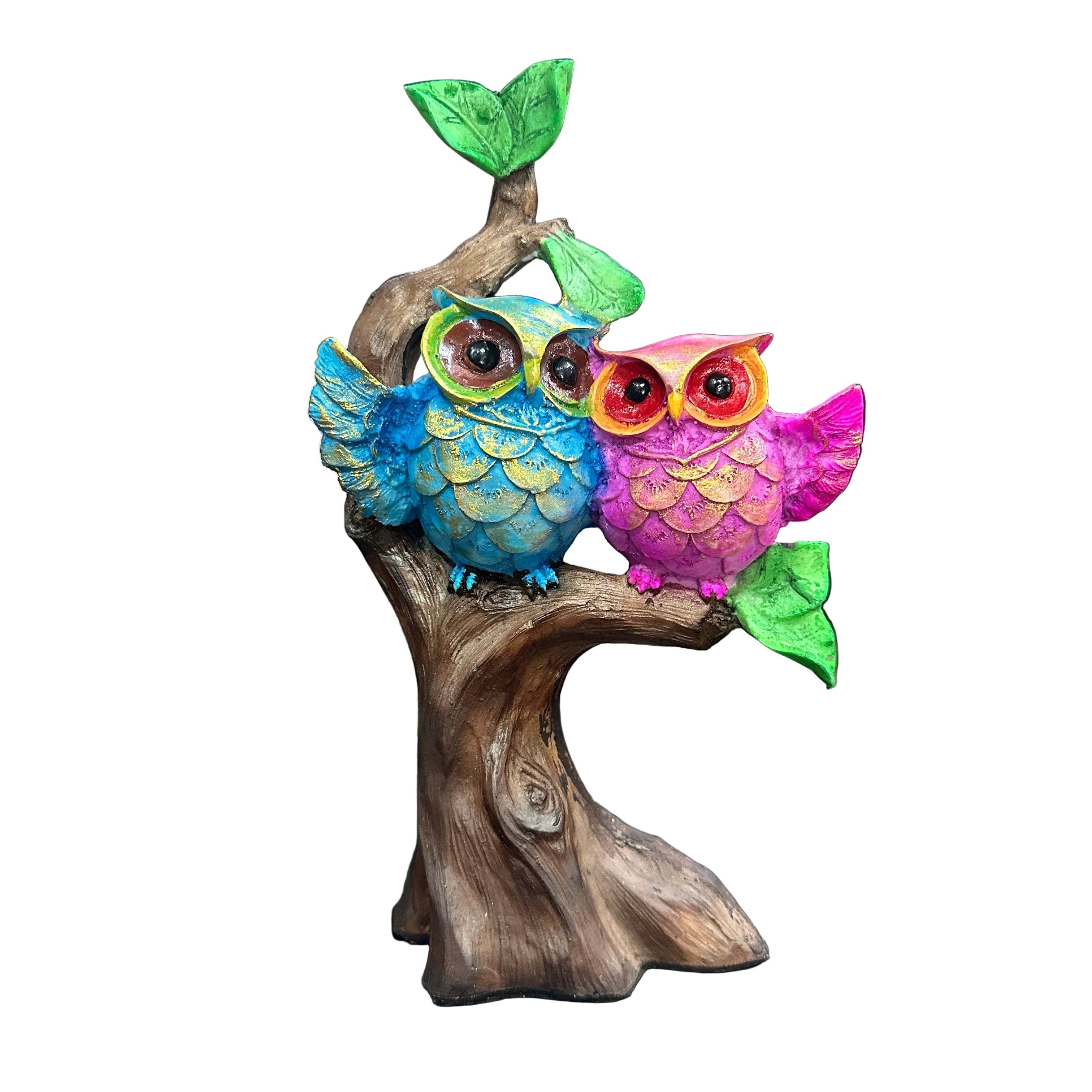 Lovely Owls Sitting On Stem Exclusive Designer Showpiece From Tamrapatra - Tamrapatra