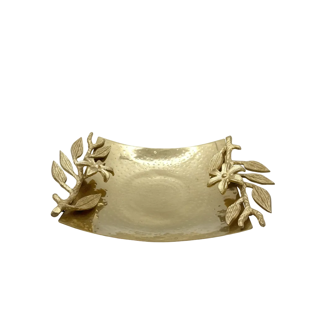 Designer Platter Metal Handcrafted Hammered Design Exclusively From Tamrapatra