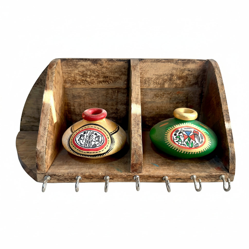 Multipurpose Shelf With Key Holder In Classic Black Must Buy Collection Tamrapatra - Tamrapatra