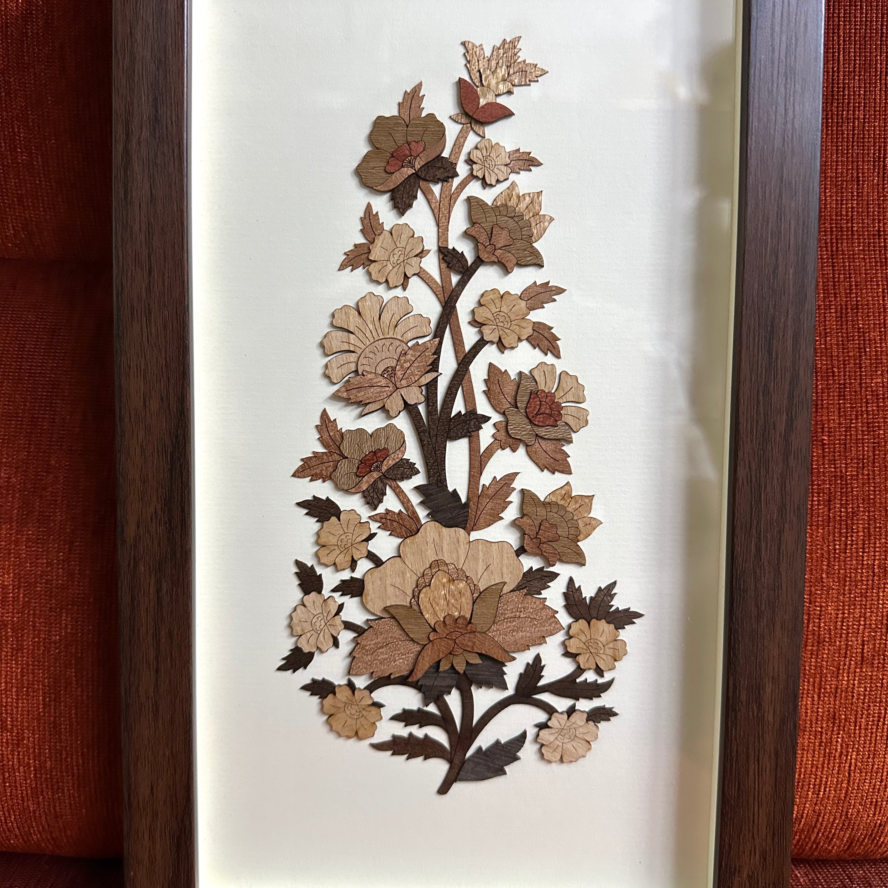 Floral Theme With Detailed Craftmanship Of Marquetry Exclusively By Tamrapatra