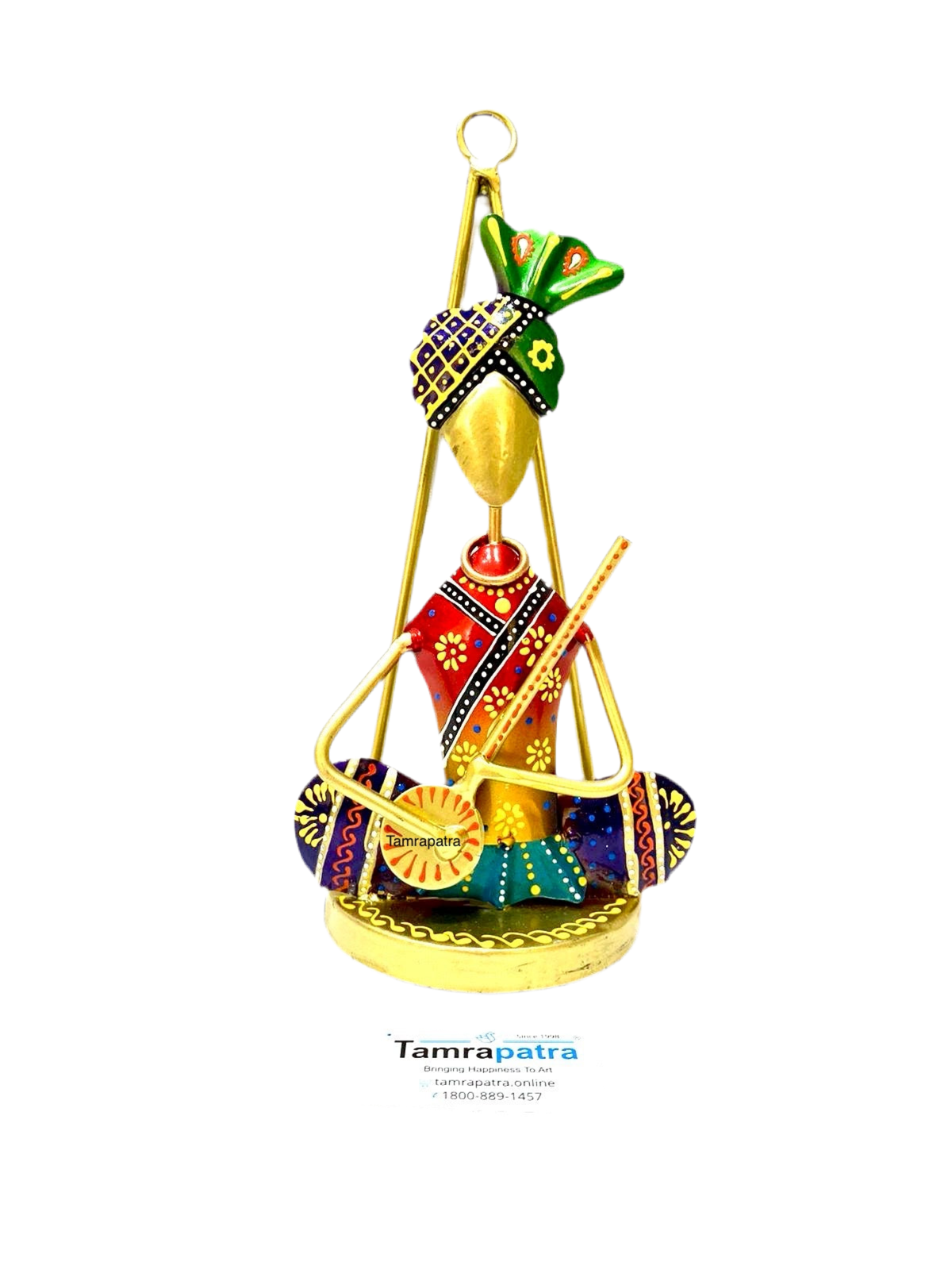 Hanging Musician Colorful Metal Crafts Playing Various Instruments By Tamrapatra