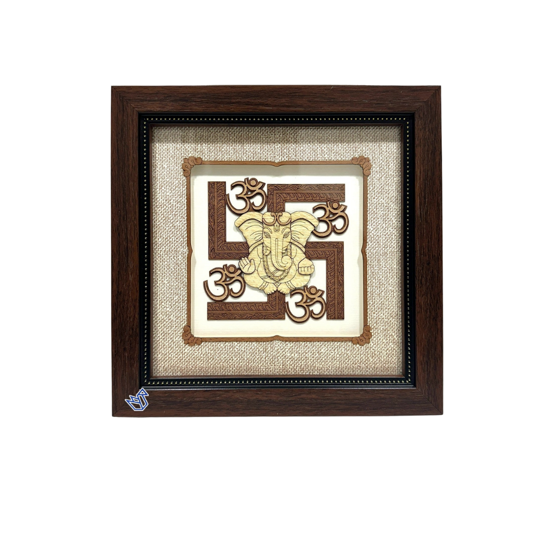 Swastik Ganesha New Arrival 3D Artwork Wall & Table Top Spiritual By Tamrapatra