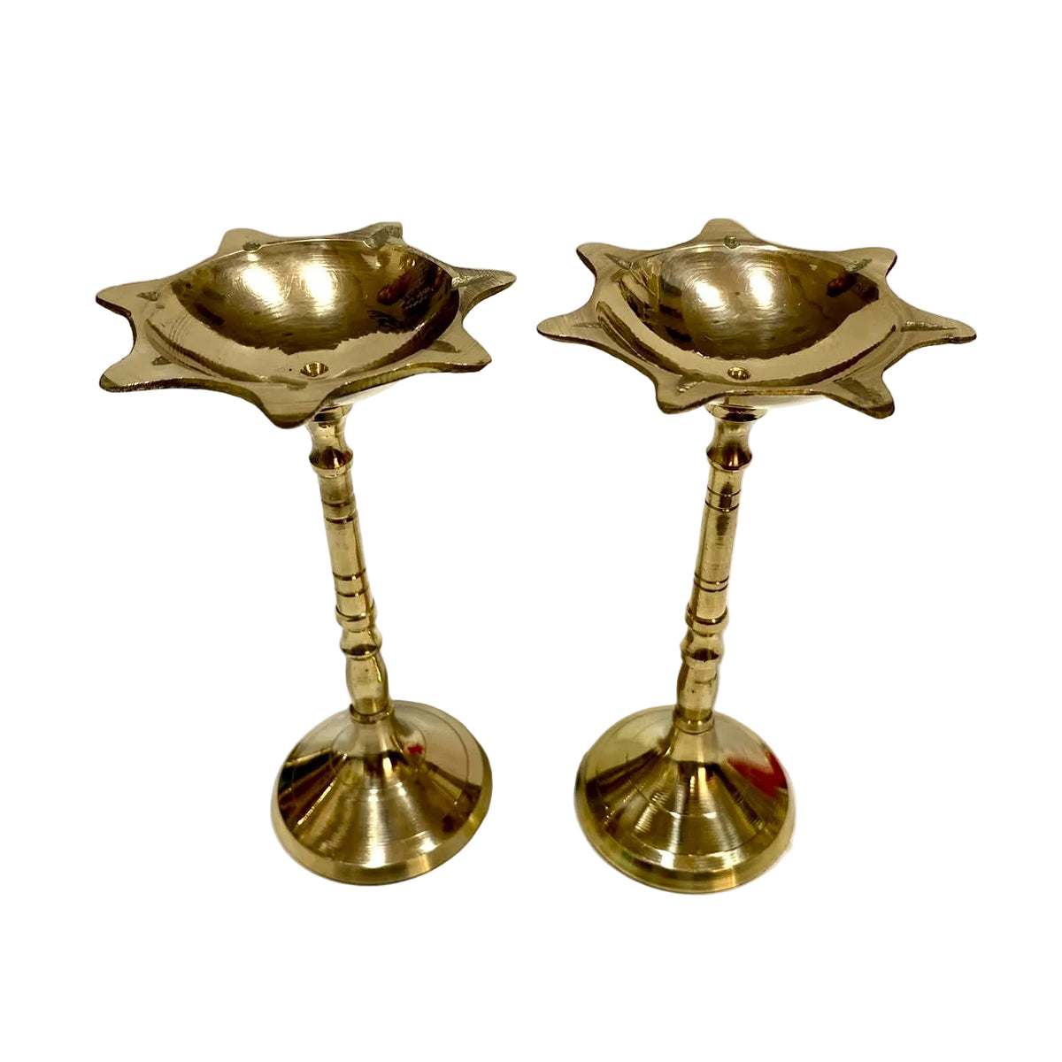 Kerala Deepak Style Brass Handcrafted Temple Decoration Excellence Tamrapatra - Tamrapatra