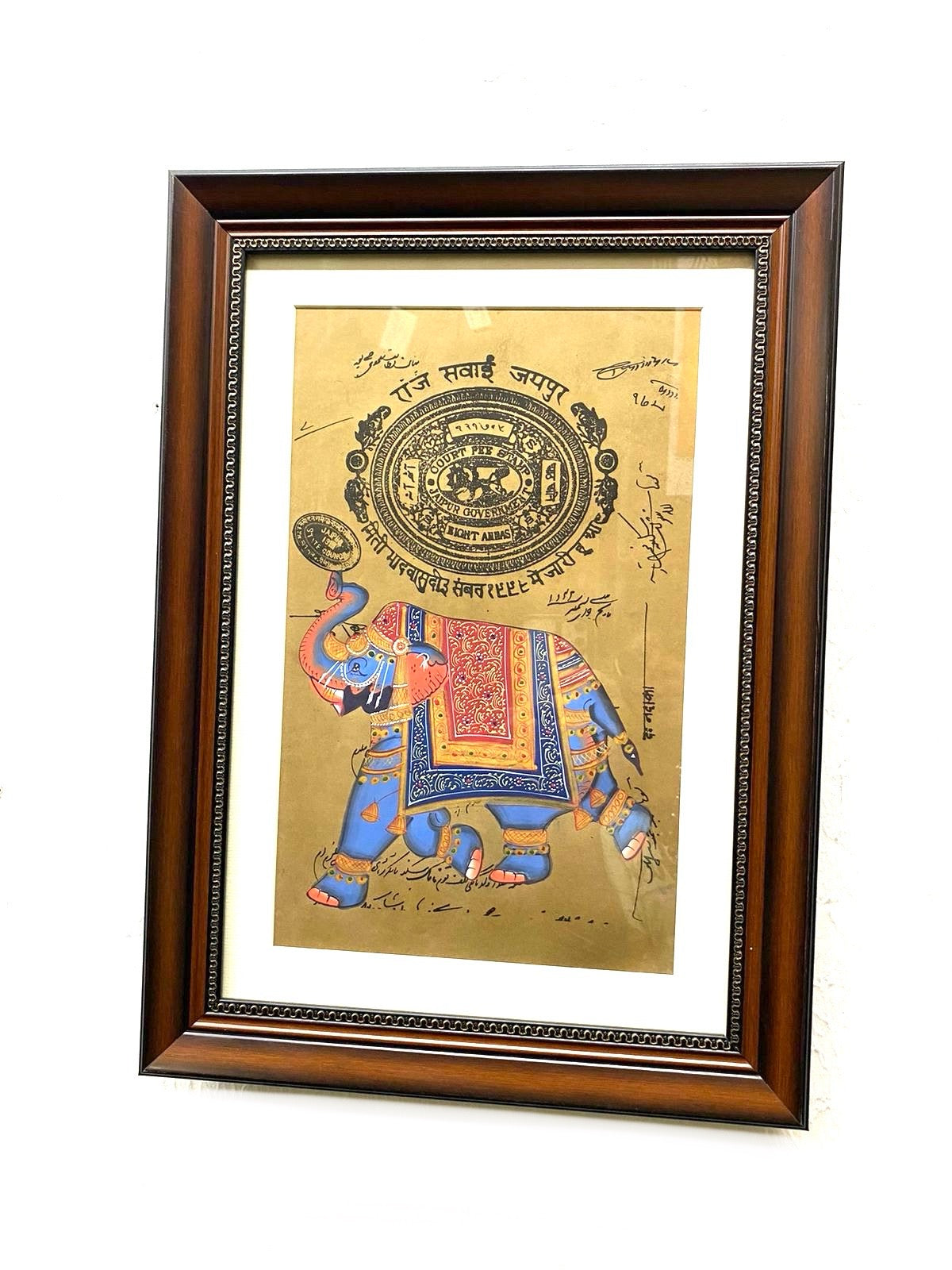 Big Letter Elephant Hand Painted Frames Wall Art In Various Shades From Tamrapatra