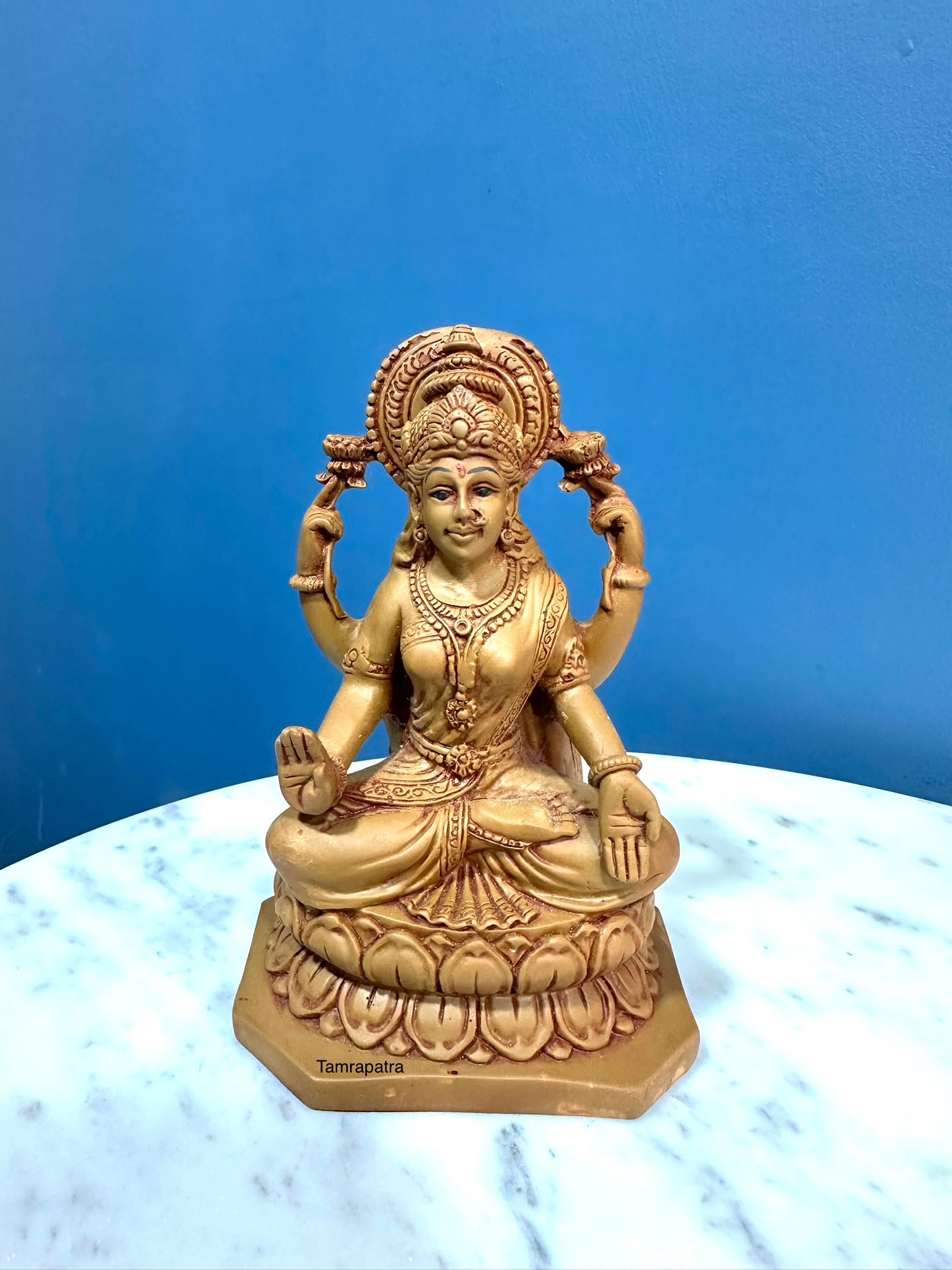 Goddess Lakshmi In Resin Art With Wooden Finish Biggest Range From Tamrapatra