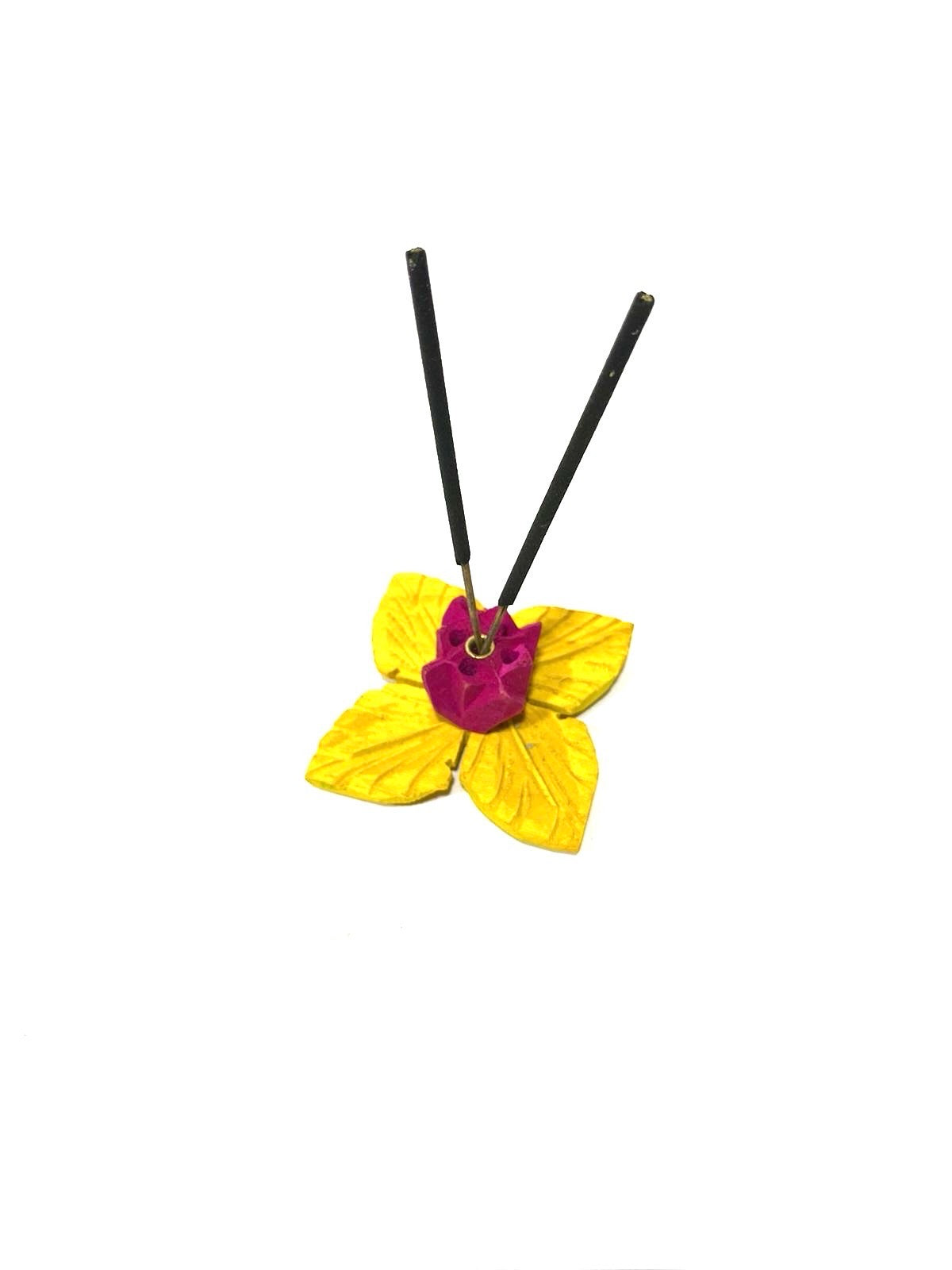 Incense Wooden Stick Holder In Floral Design Attractive Colors Gifting Tamrapatra