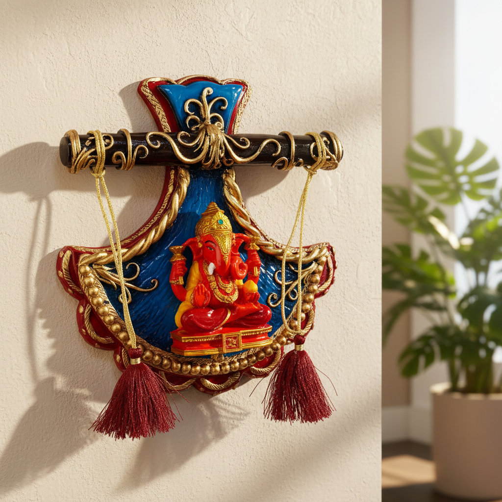 Ganesh On Resin Handcrafted Frame With Home Decor Exclusive Art By Tamrapatra