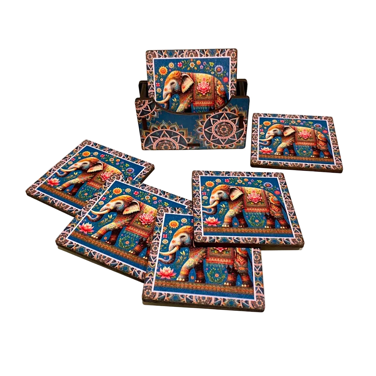 Tea Coasters In Various Indian Theme Kitchen Accessories Exclusively At Tamrapatra