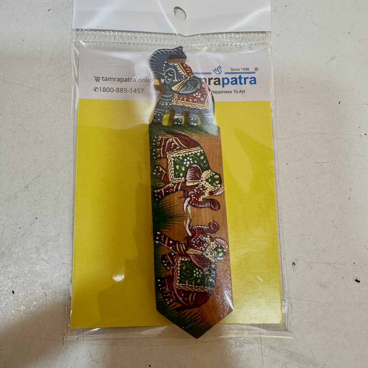 Wooden Bookmark Hand Painted Stationary Indian Crafts From Tamrapatra - Tamrapatra