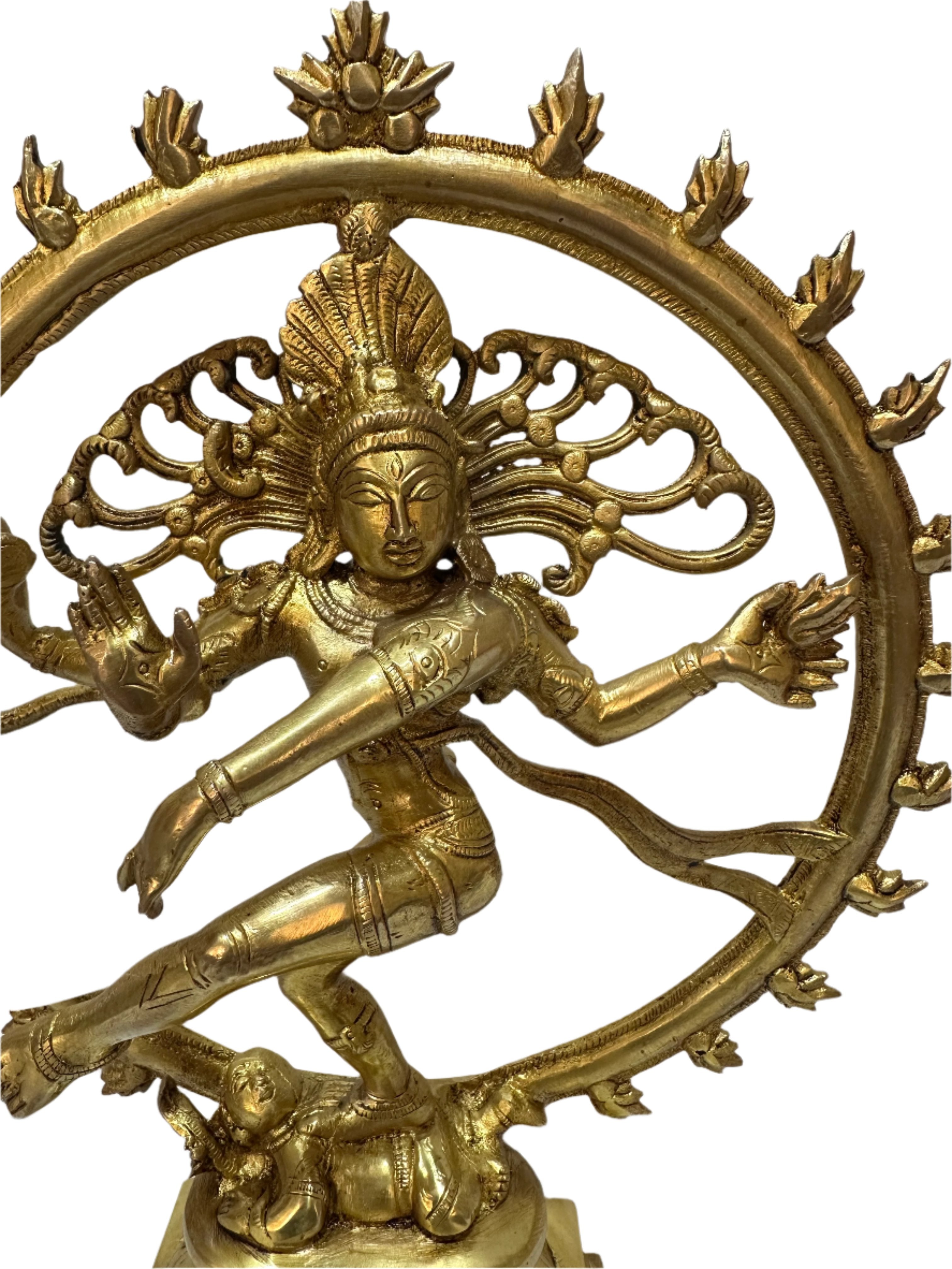 Natraj Brass Statue Creations Shiva As "Divine Dancer" Handcrafted From Tamrapatra