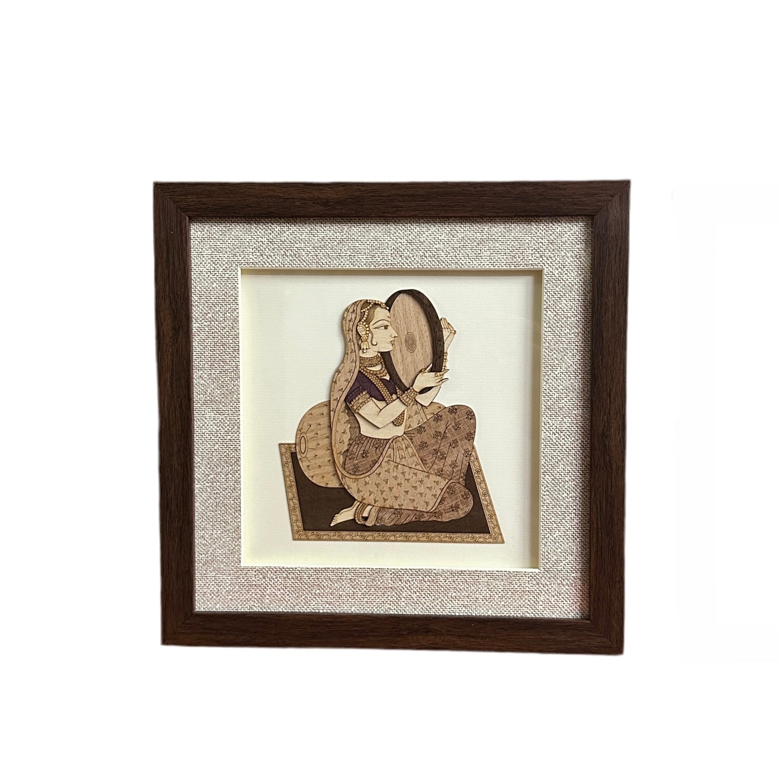 Royal Wooden 3D Art Indian Musical Theme Depiction Souvenir By Tamrapatra