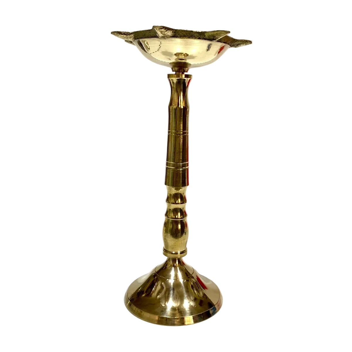 Kerala Deepak Style Brass Handcrafted Temple Decoration Excellence Tamrapatra - Tamrapatra