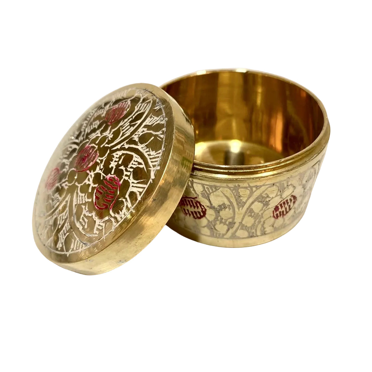Brass Engraved Vintage Dibbi Premium Storage Ideas For Your Valuables Tamrapatra - Tamrapatra